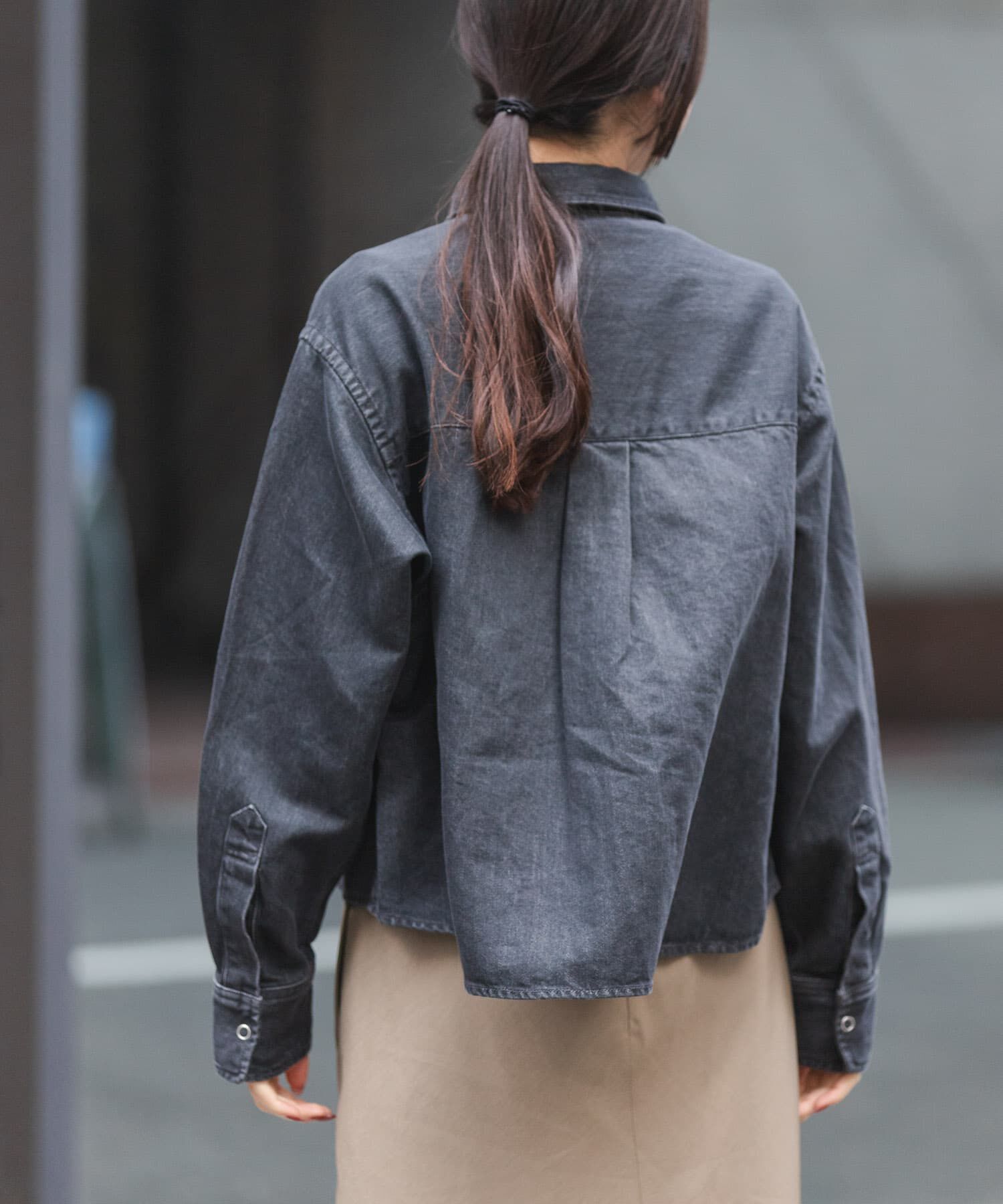 URBAN RESEARCH DOORS「FORK&SPOON　ペーパーブレンドデニムシャツ」|シャツ・ブラウス|