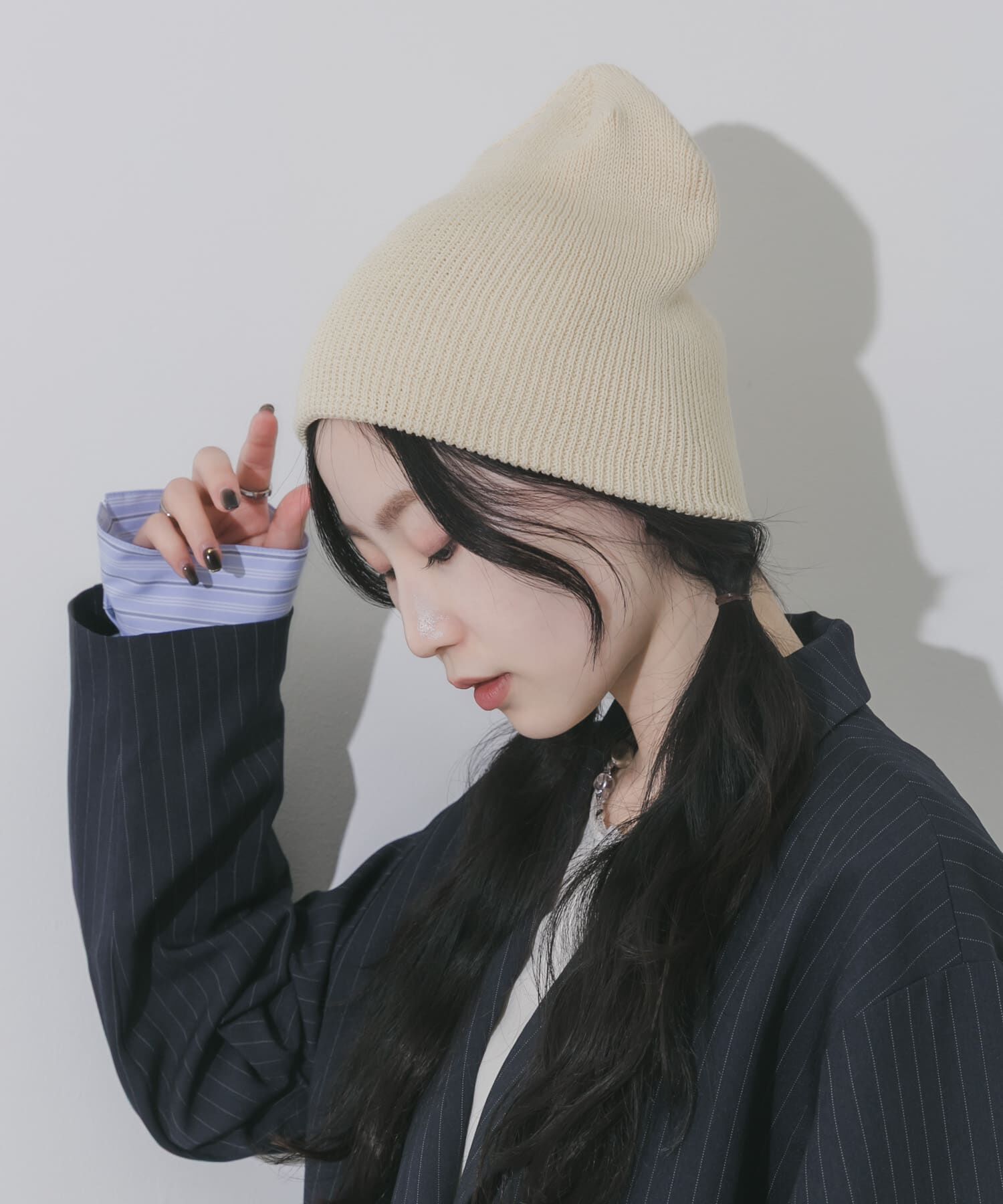 SMELLY「コットンリブビーニー」|ニット帽|