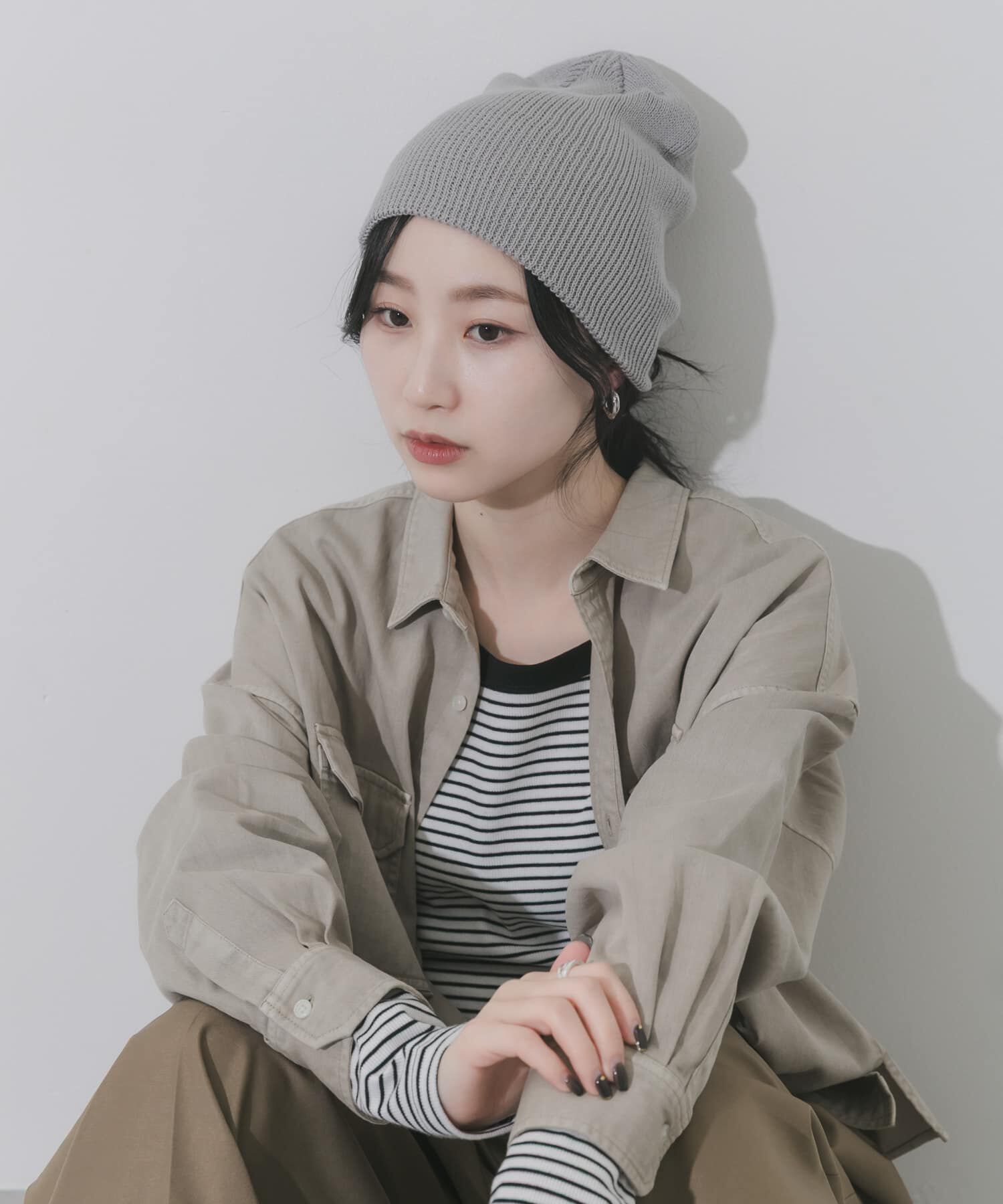 SMELLY「コットンリブビーニー」|ニット帽|