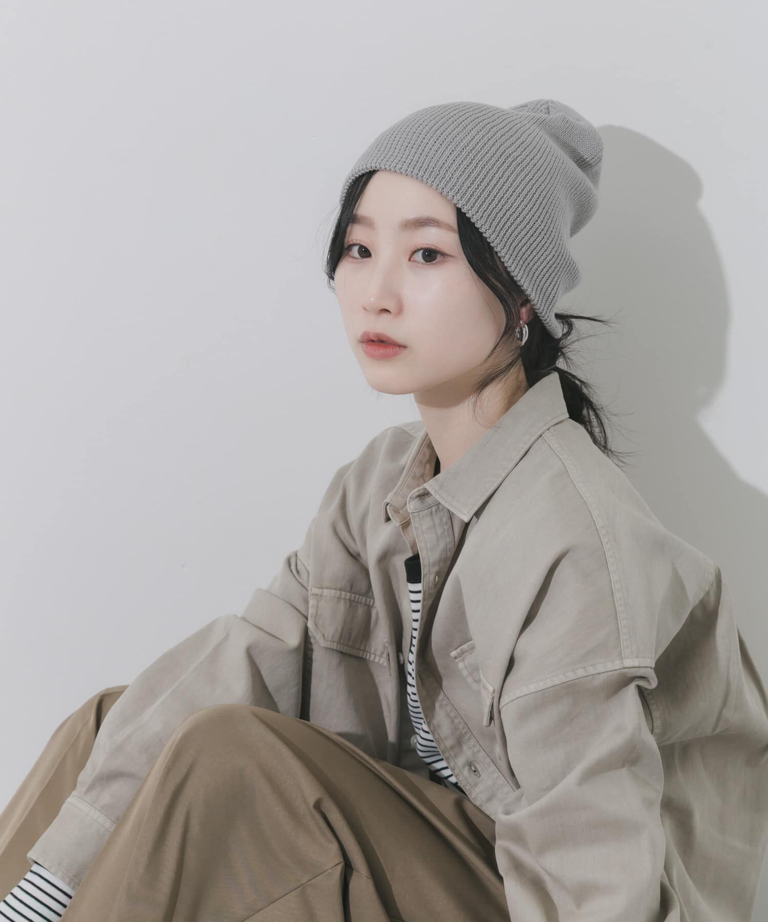 SMELLY「コットンリブビーニー」|ニット帽|