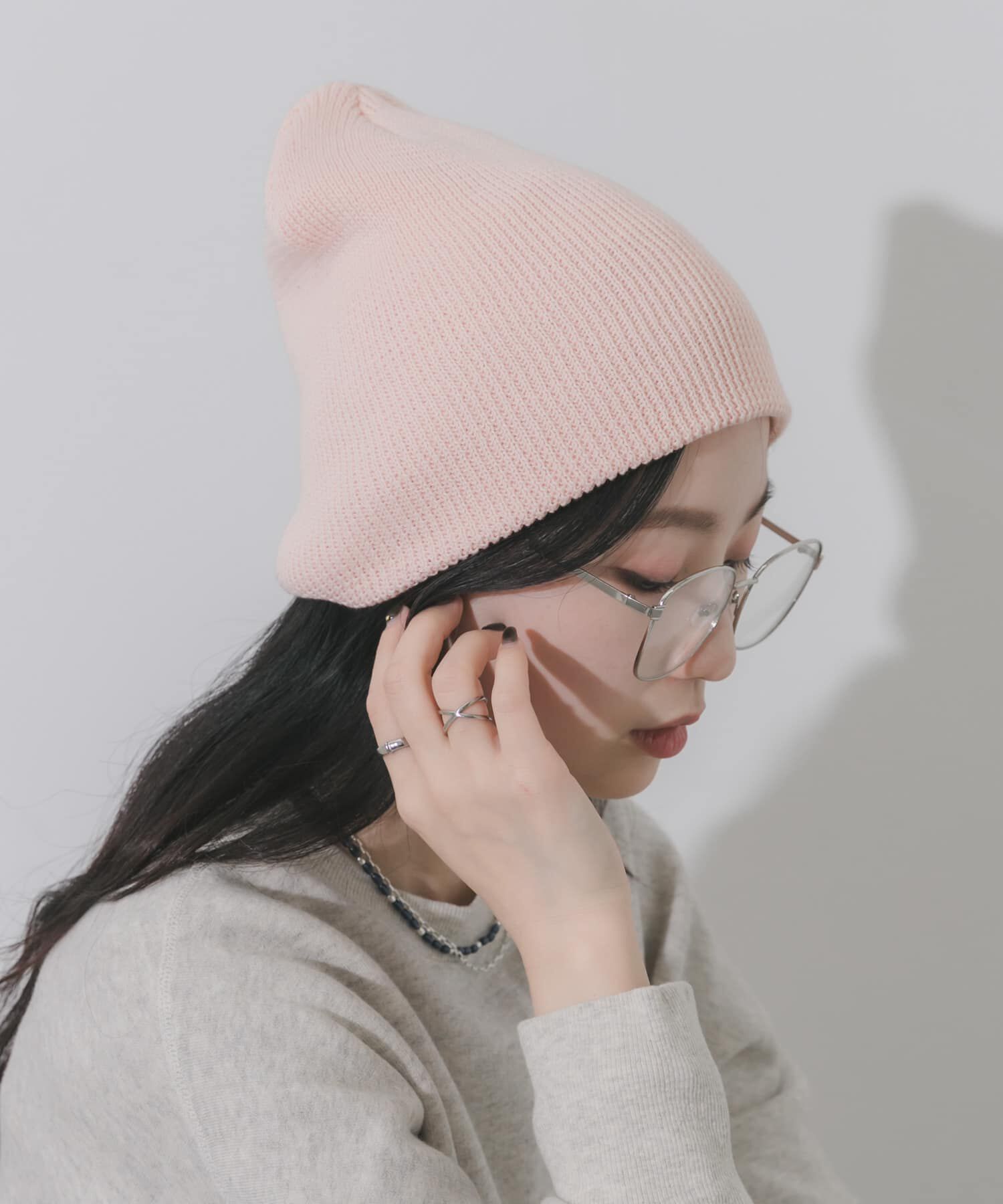 SMELLY「コットンリブビーニー」|ニット帽|