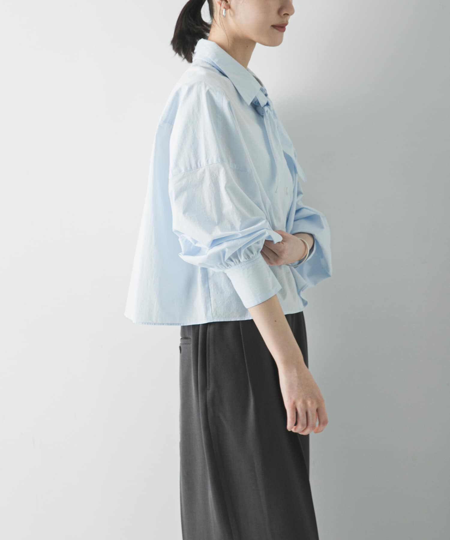 URBAN RESEARCH「スカーフ付きワイドショートシャツ」|シャツ・ブラウス|