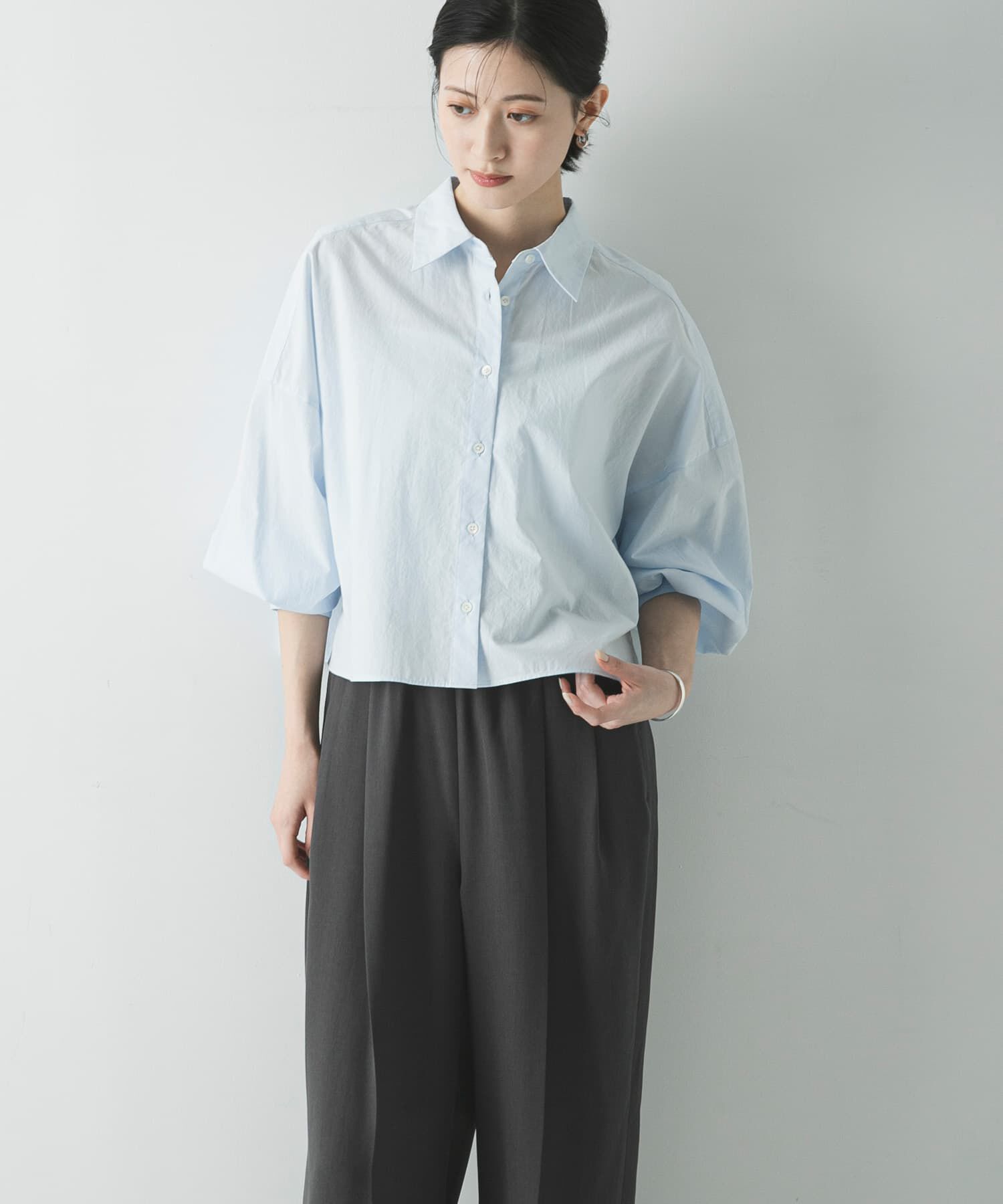 URBAN RESEARCH「スカーフ付きワイドショートシャツ」|シャツ・ブラウス|