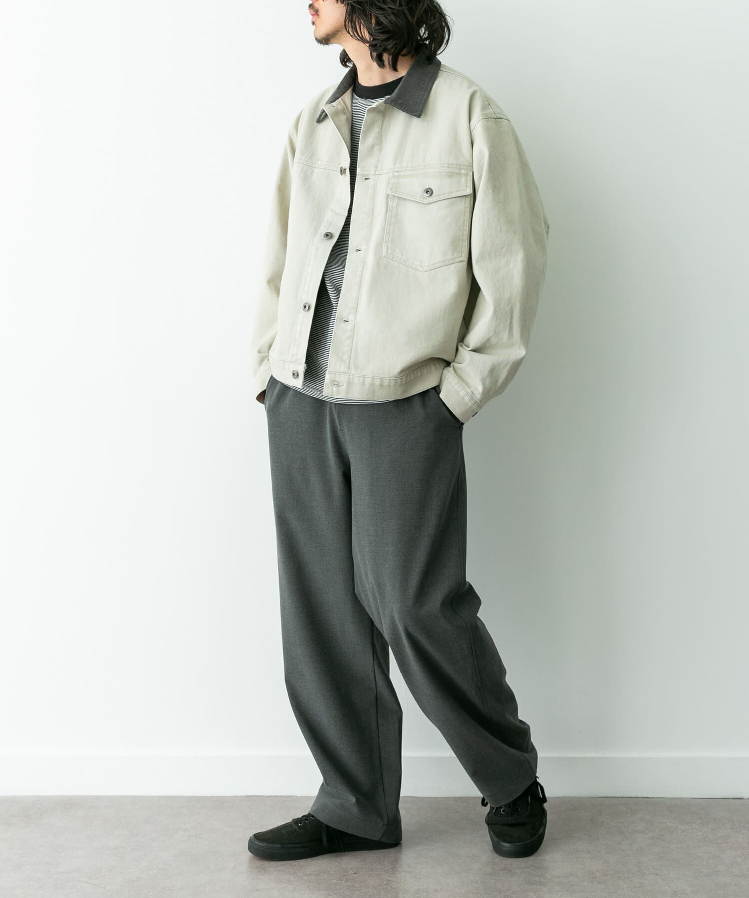 Sonny Label 「ウォッシュドツイル襟切替ジャケット」|ブルゾン・スタジャン|