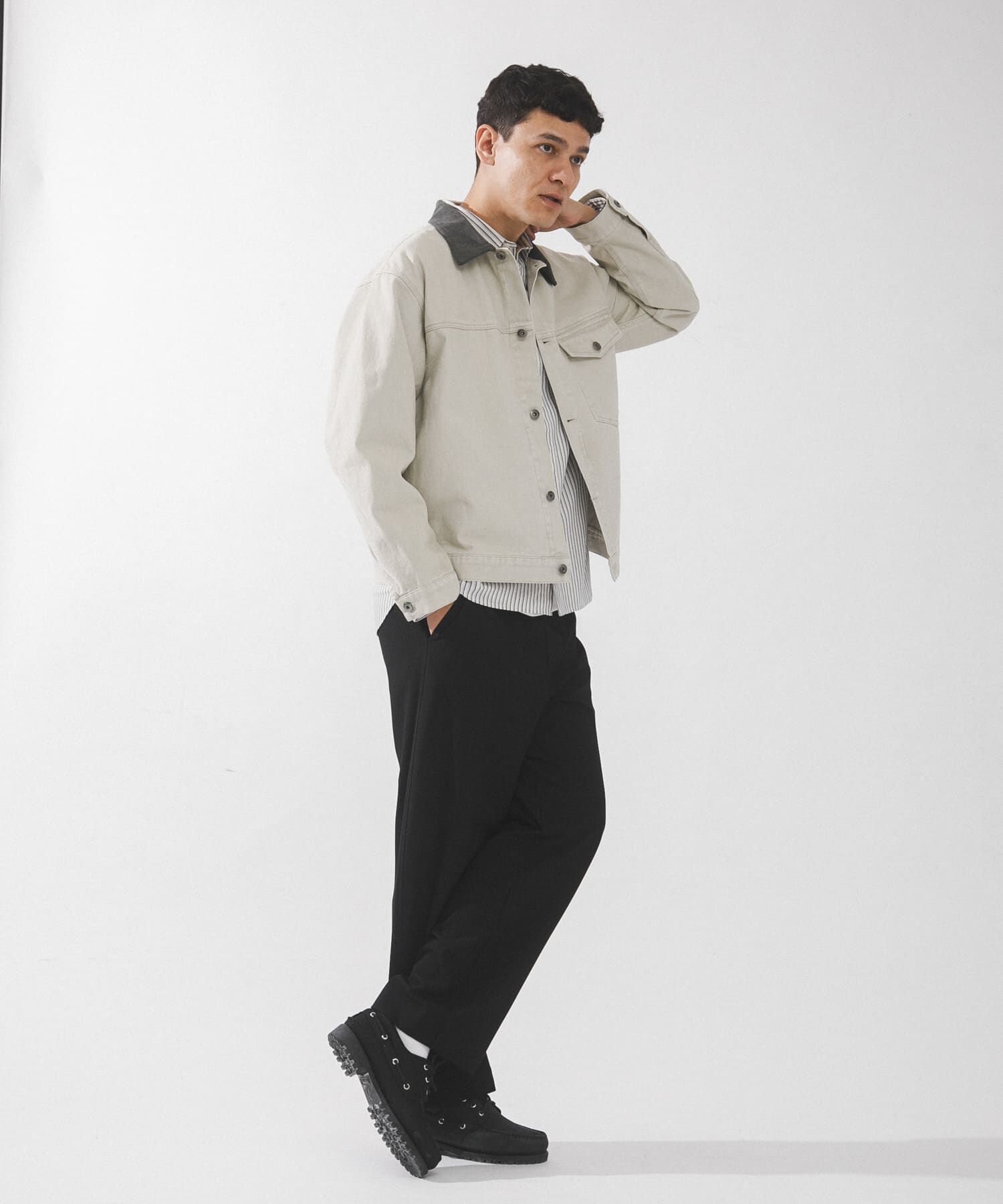 Sonny Label 「ウォッシュドツイル襟切替ジャケット」|ブルゾン・スタジャン|