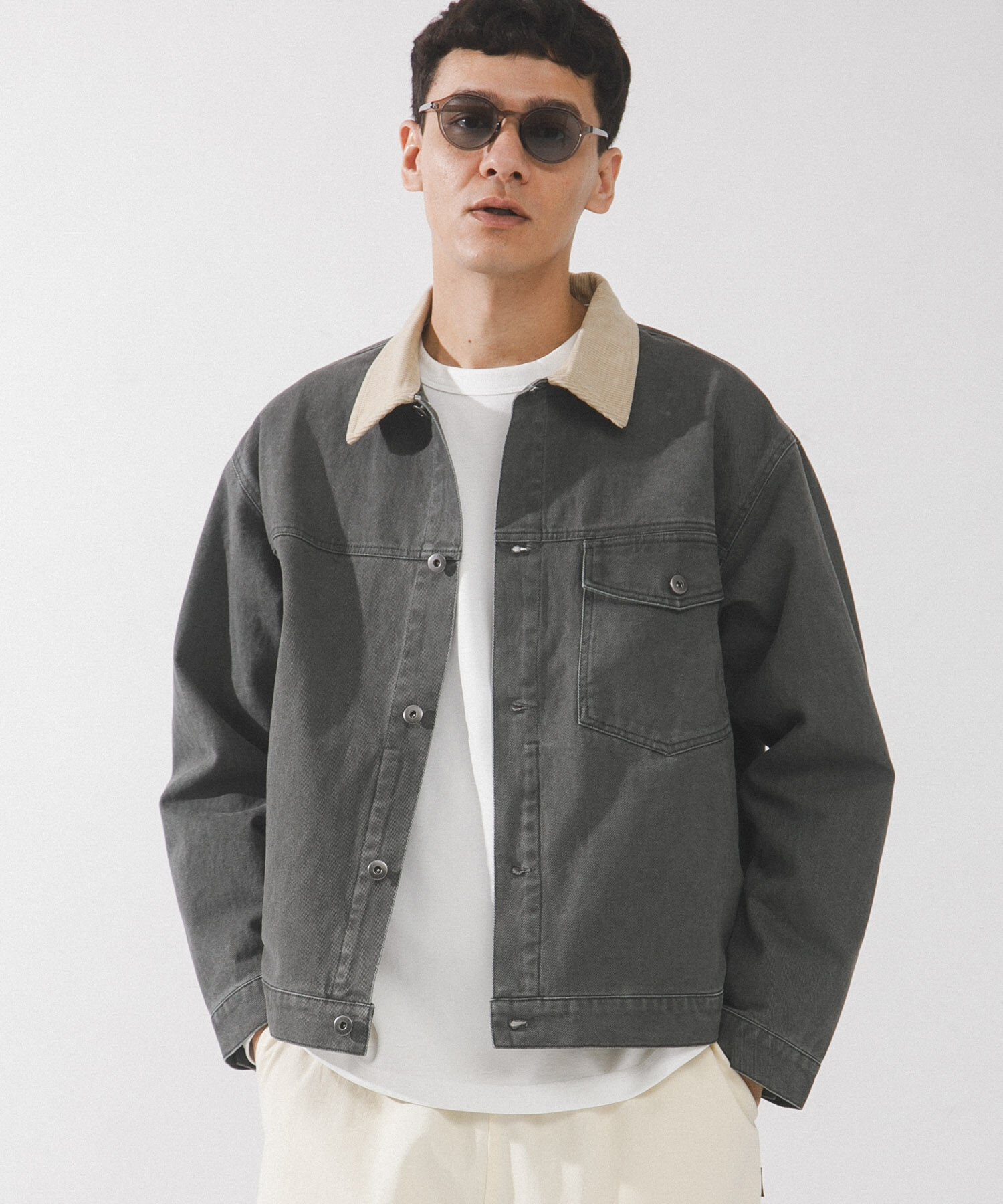 Sonny Label 「ウォッシュドツイル襟切替ジャケット」|ブルゾン・スタジャン|