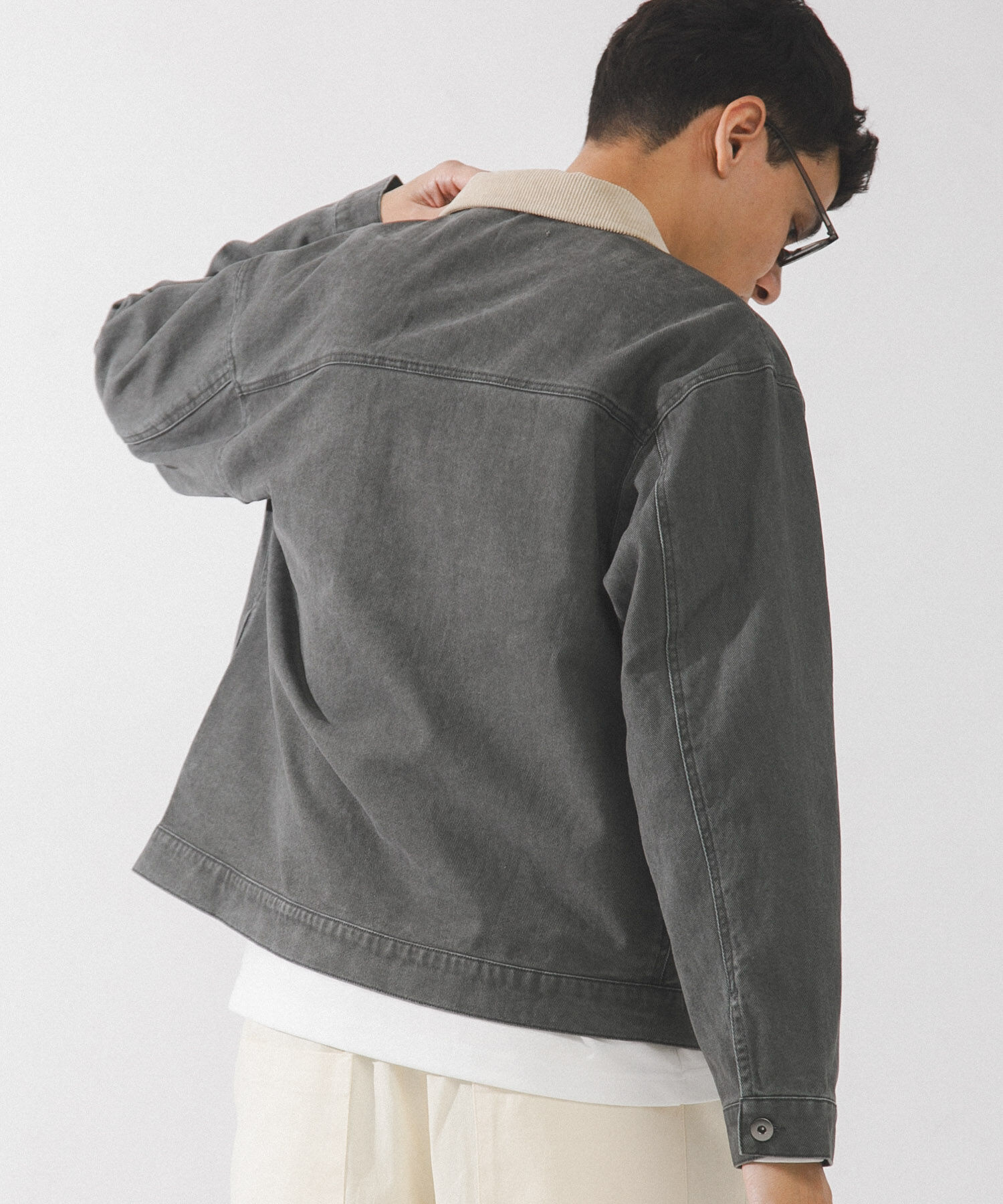 Sonny Label 「ウォッシュドツイル襟切替ジャケット」|ブルゾン・スタジャン|