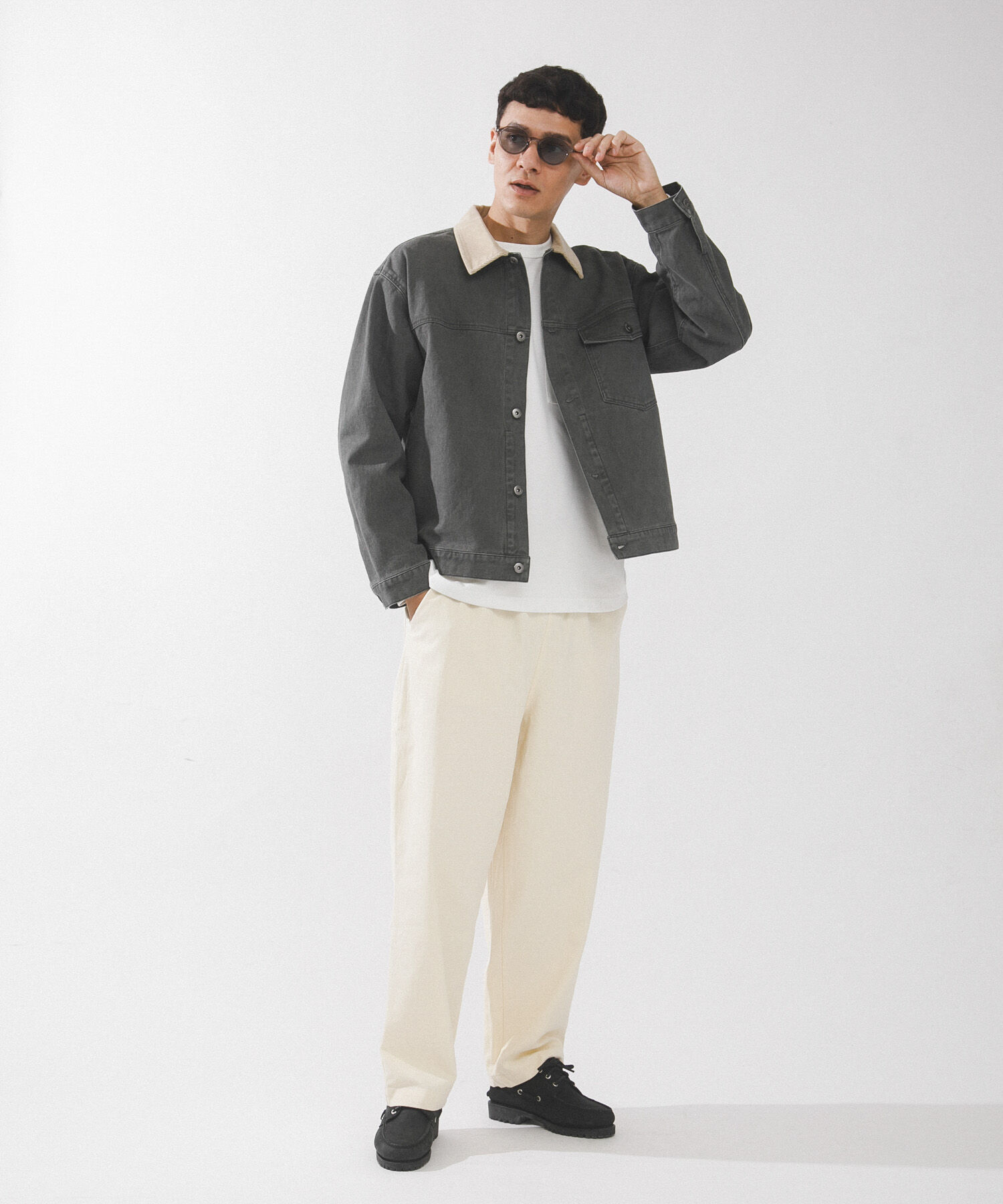 Sonny Label 「ウォッシュドツイル襟切替ジャケット」|ブルゾン・スタジャン|