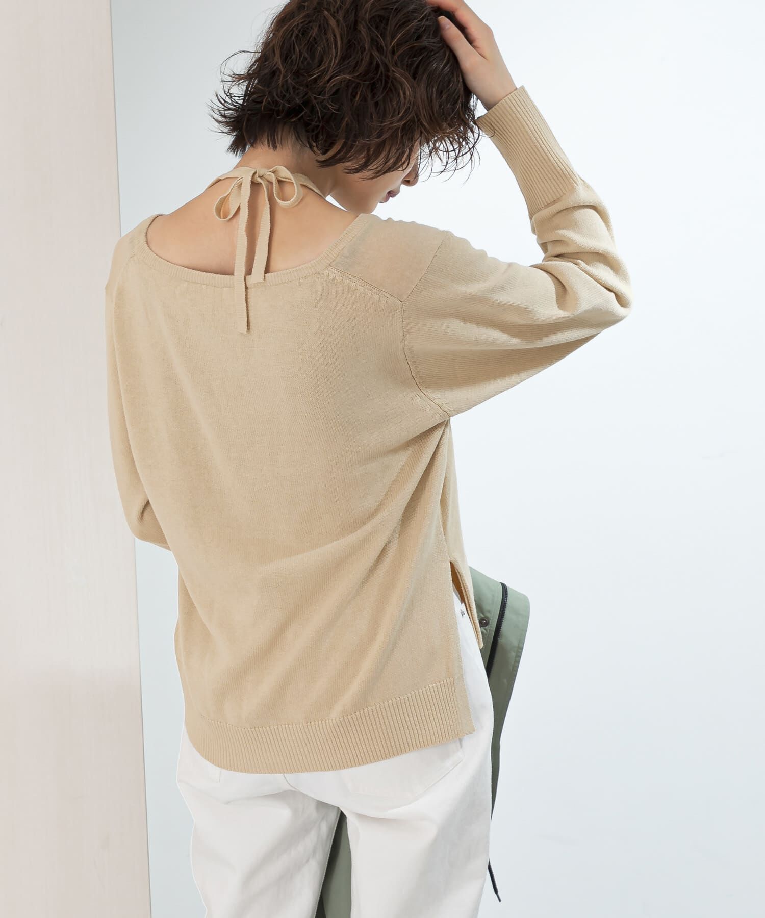  「ホルターネックレイヤードニット」|ニット・セーター|