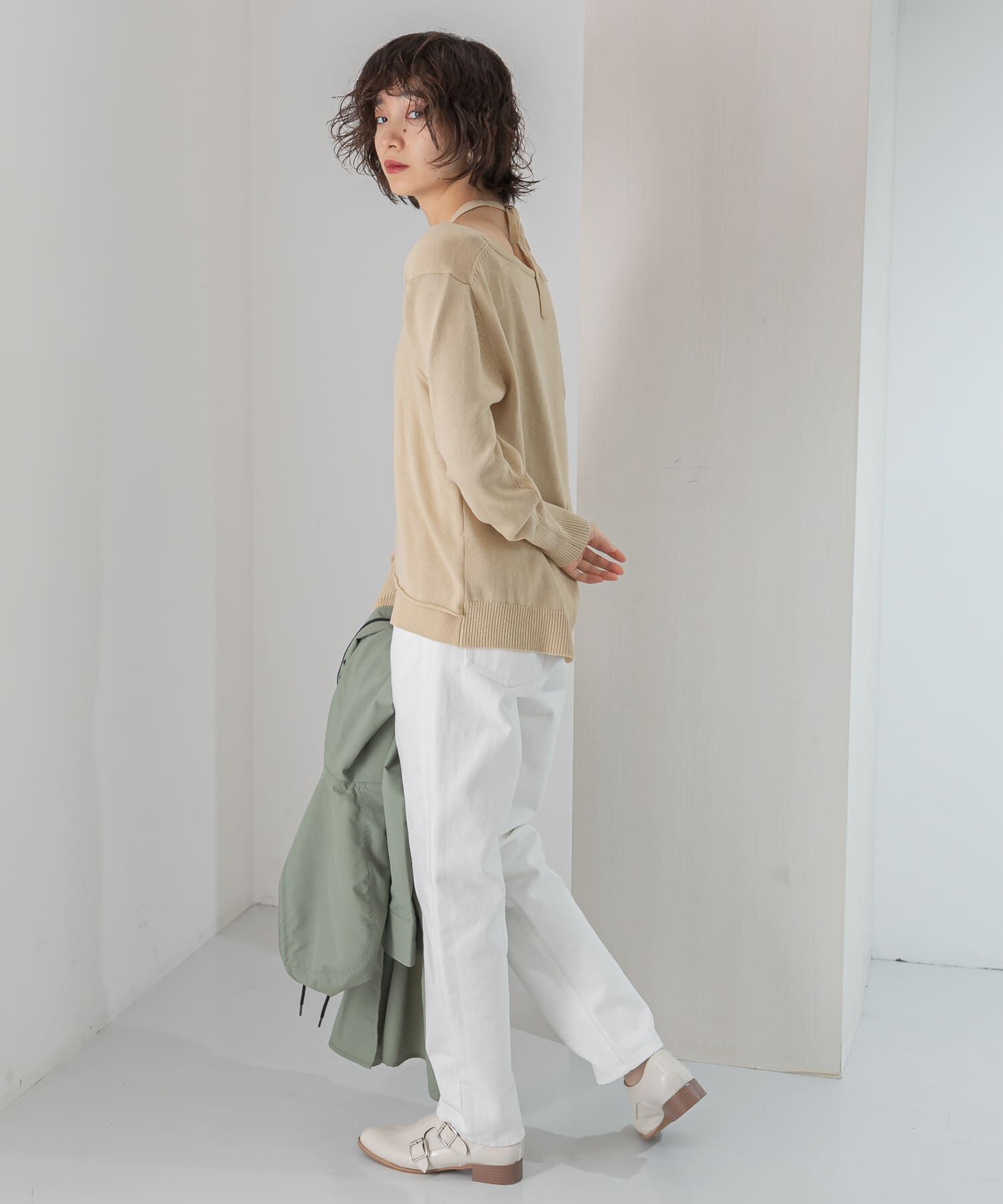  「ホルターネックレイヤードニット」|ニット・セーター|