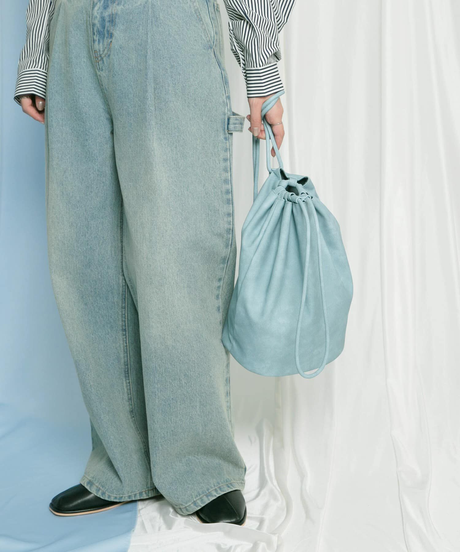  「ワンショルダーボンサック」|ショルダー・メッセンジャー|ライトブルー