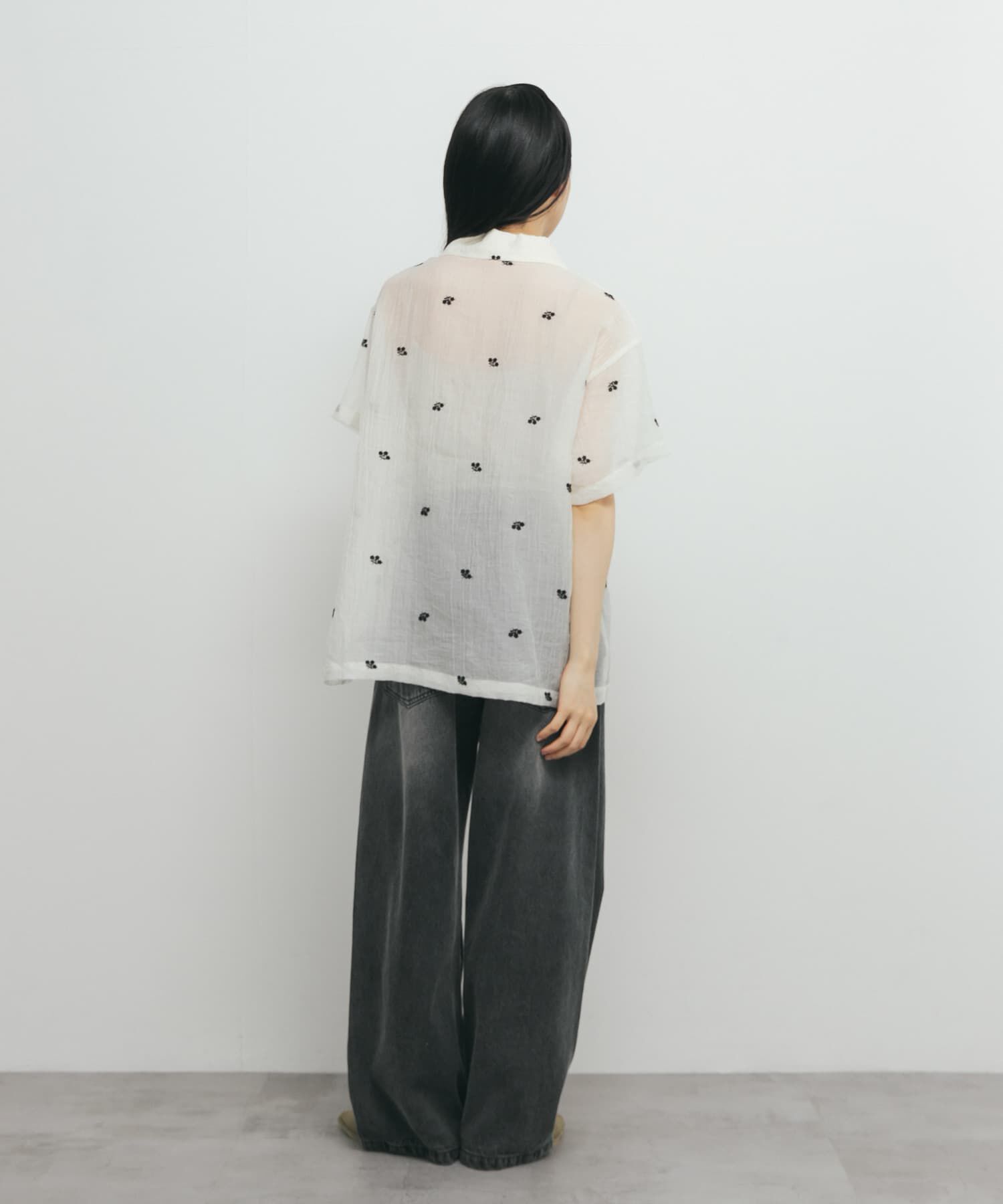  「エンブロイダリーシアーシャツ」|シャツ・ブラウス|