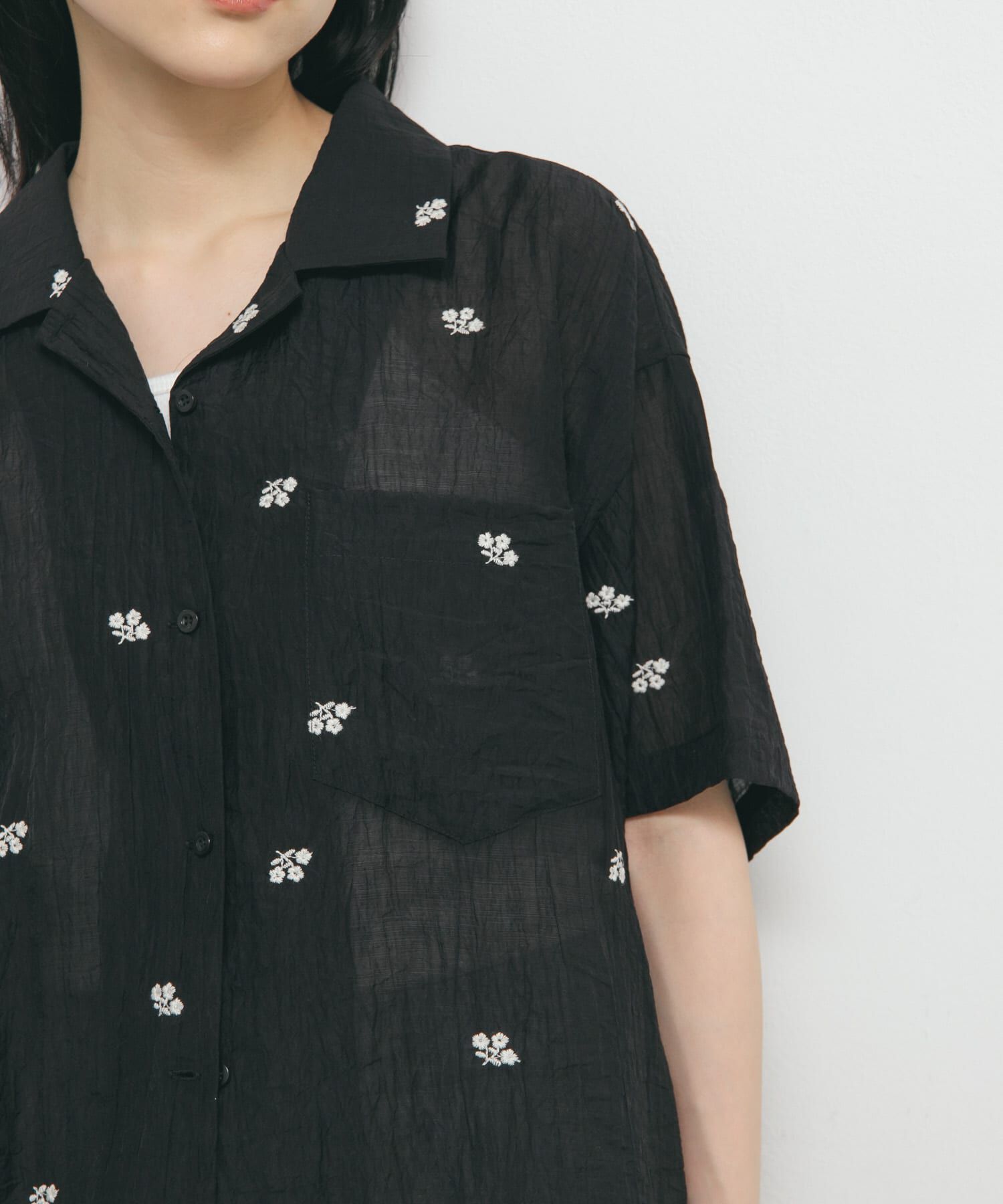  「エンブロイダリーシアーシャツ」|シャツ・ブラウス|