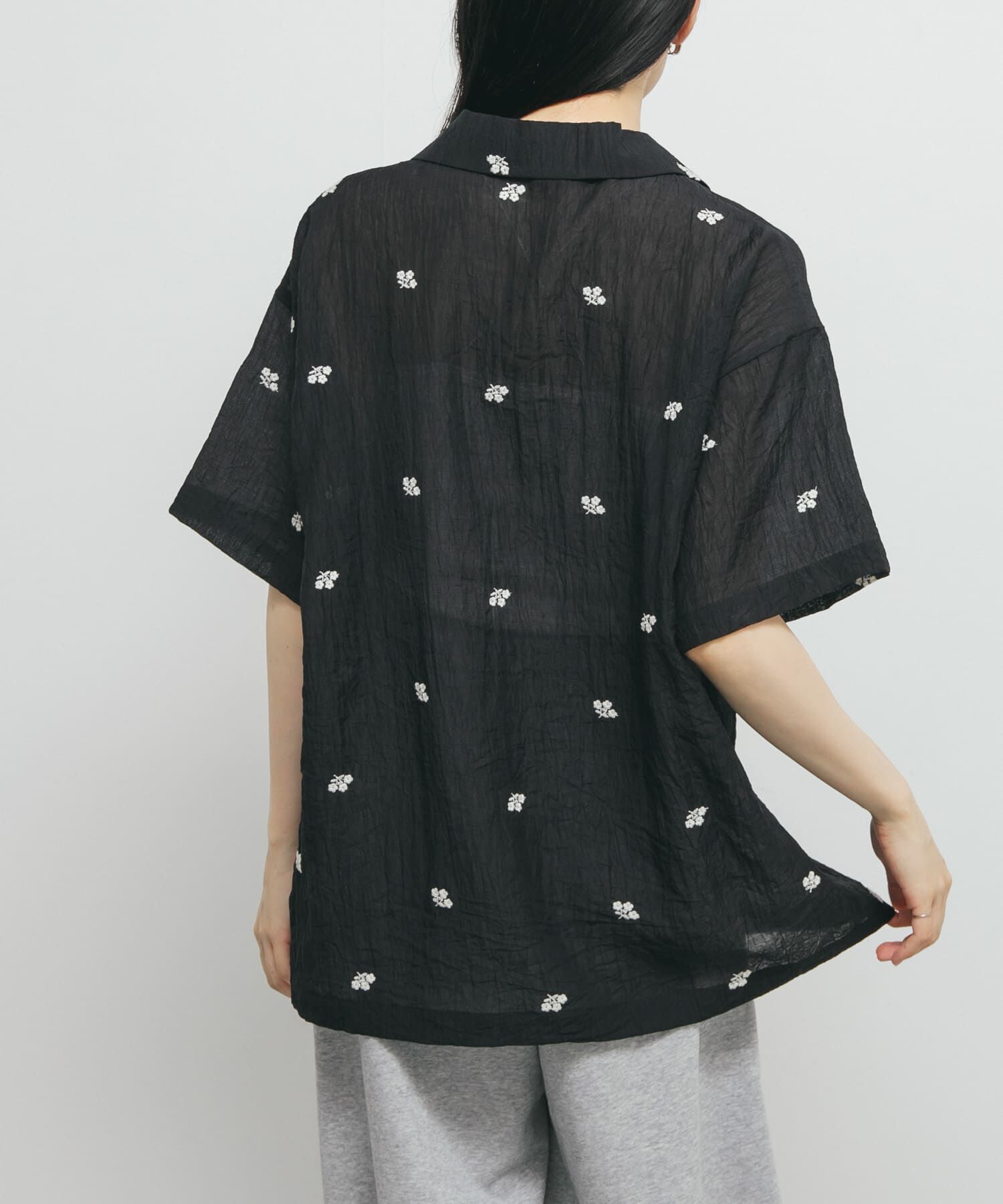  「エンブロイダリーシアーシャツ」|シャツ・ブラウス|
