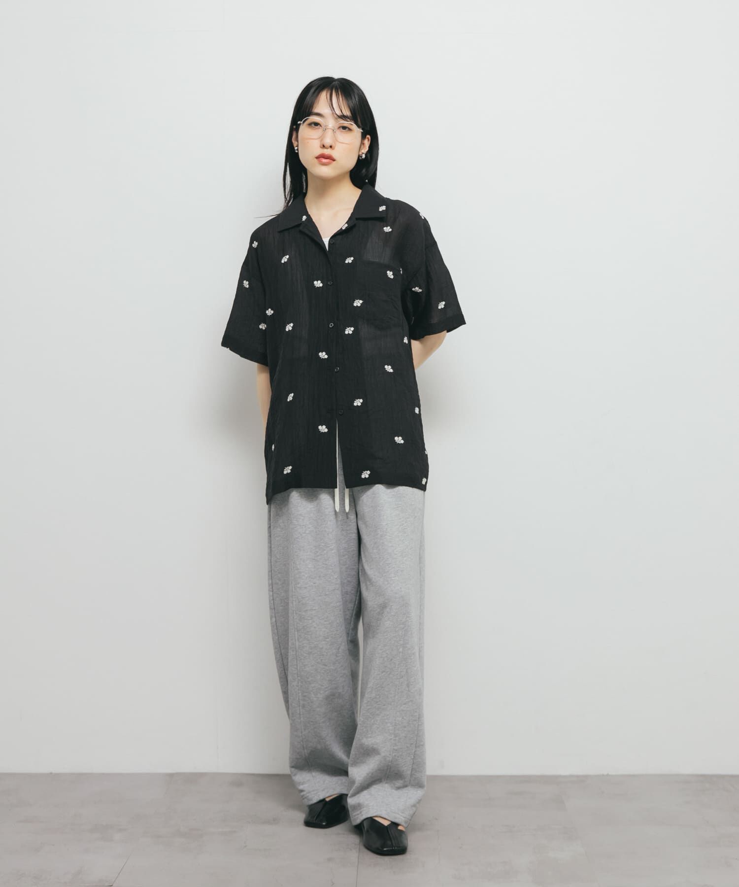  「エンブロイダリーシアーシャツ」|シャツ・ブラウス|