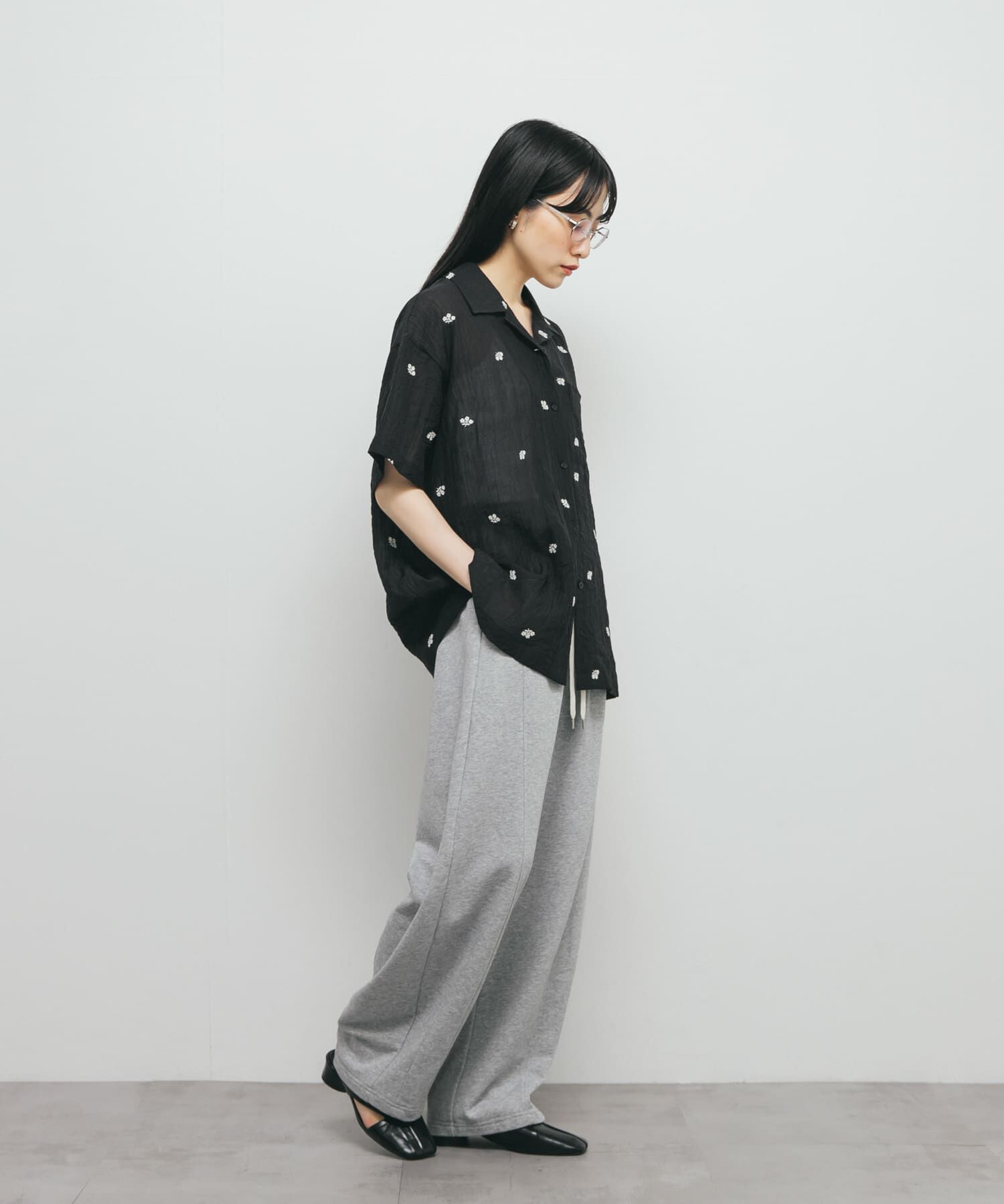  「エンブロイダリーシアーシャツ」|シャツ・ブラウス|