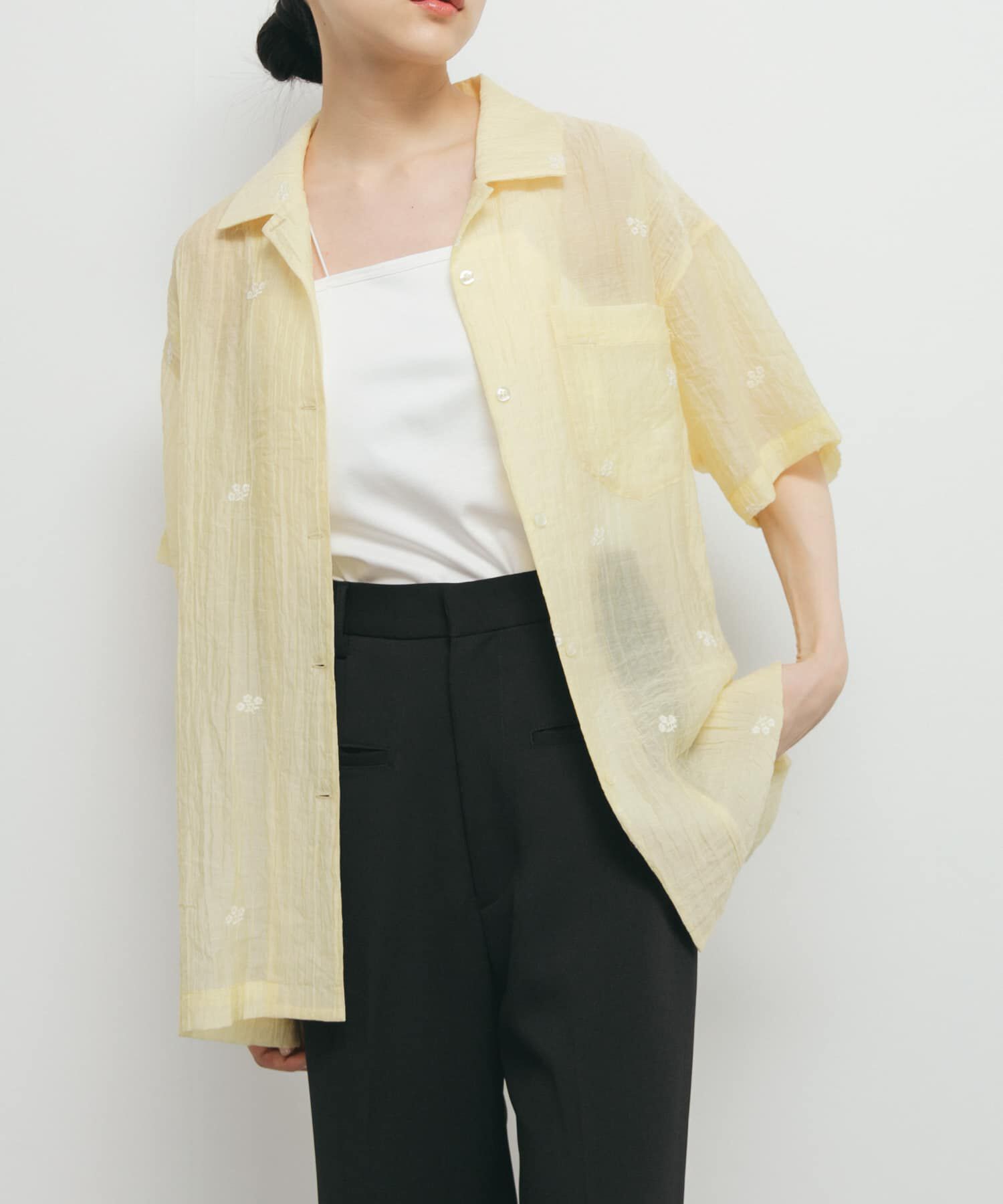  「エンブロイダリーシアーシャツ」|シャツ・ブラウス|