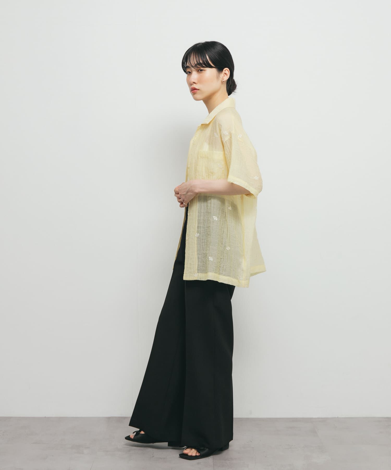  「エンブロイダリーシアーシャツ」|シャツ・ブラウス|