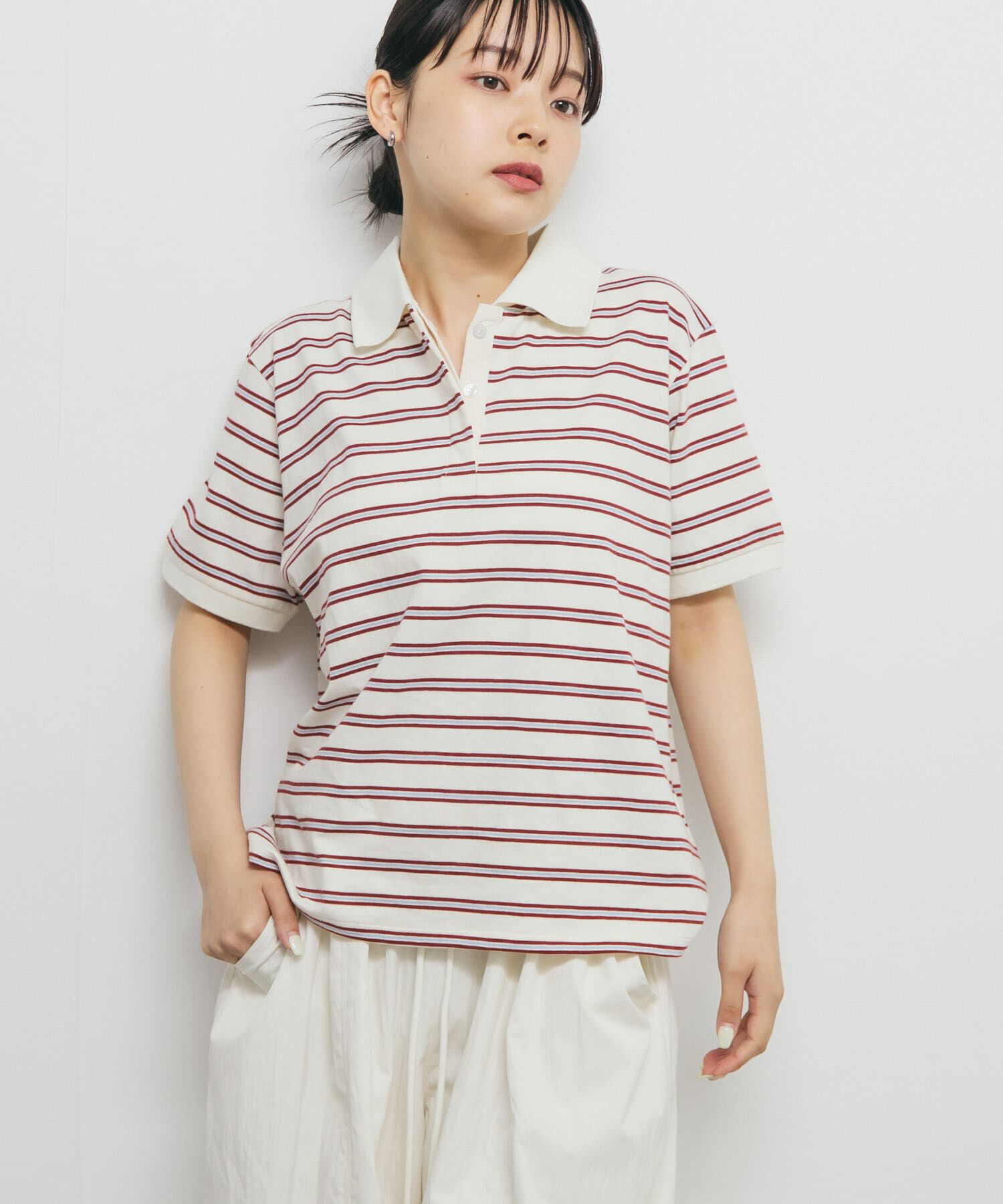  「カラーデザインカットソー」|Tシャツ・カットソー|