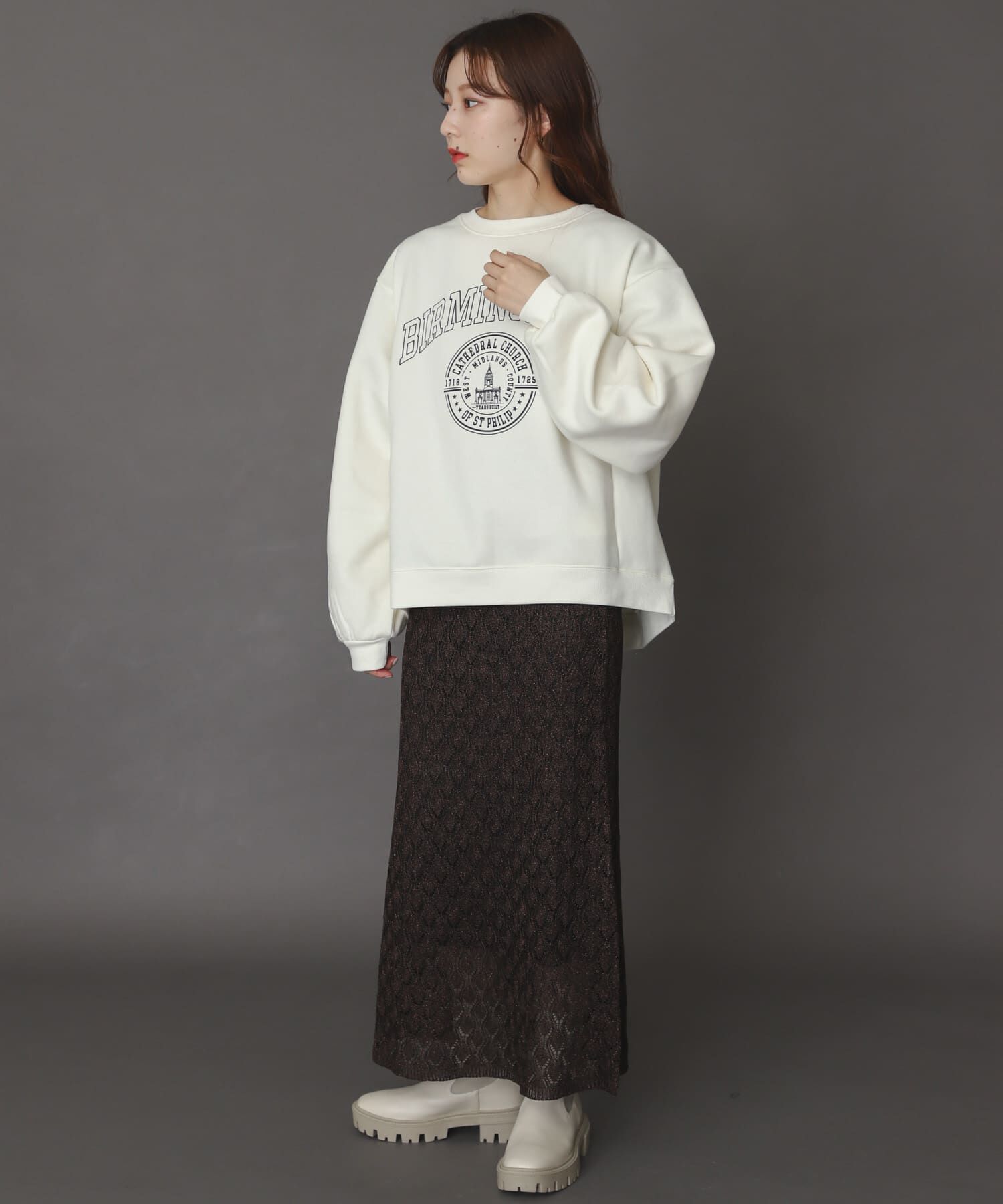 SENSE OF PLACE by URBAN RESEARCH「スカシアミメランジロングスカート」|スカート|