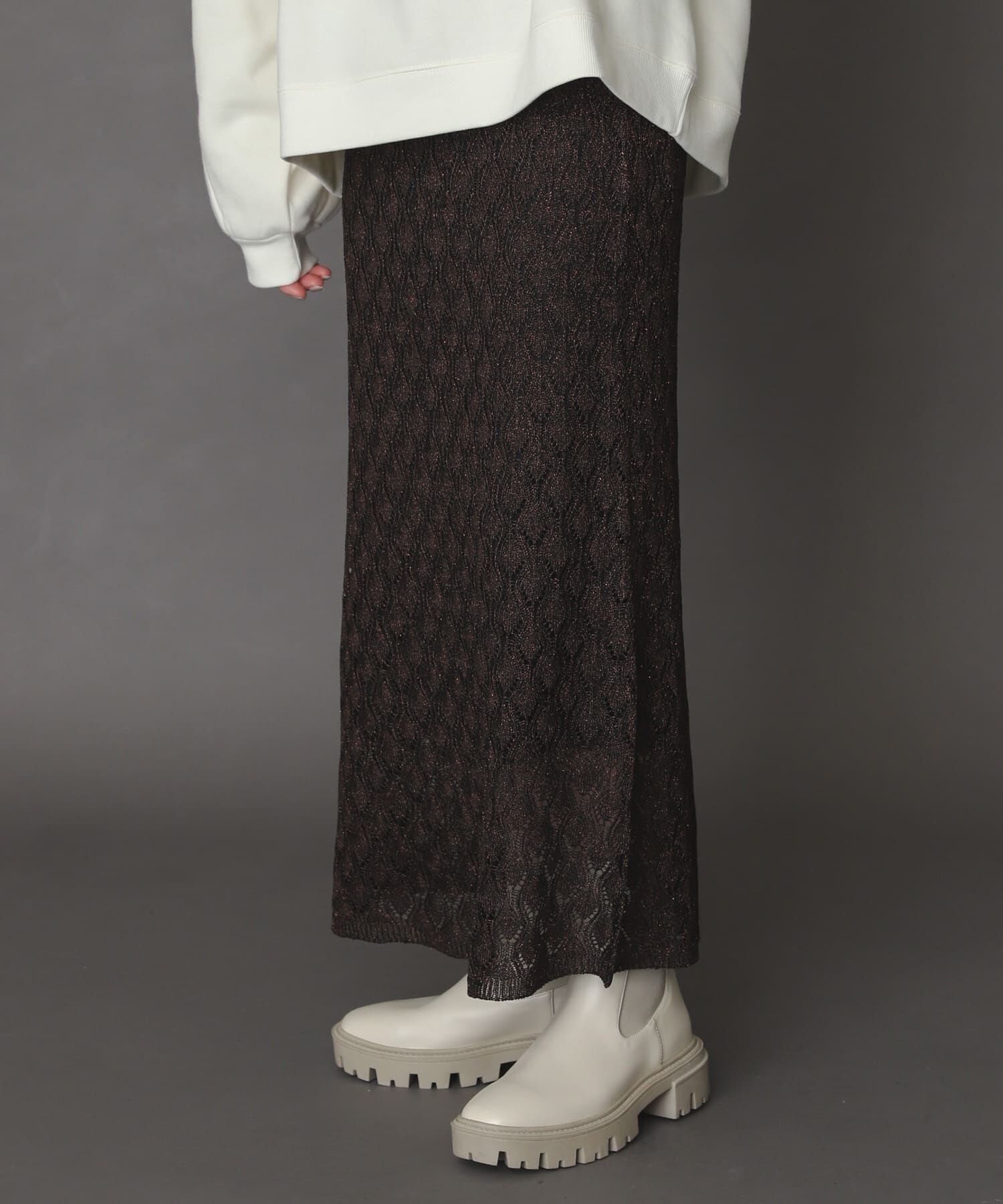 SENSE OF PLACE by URBAN RESEARCH「スカシアミメランジロングスカート」|スカート|