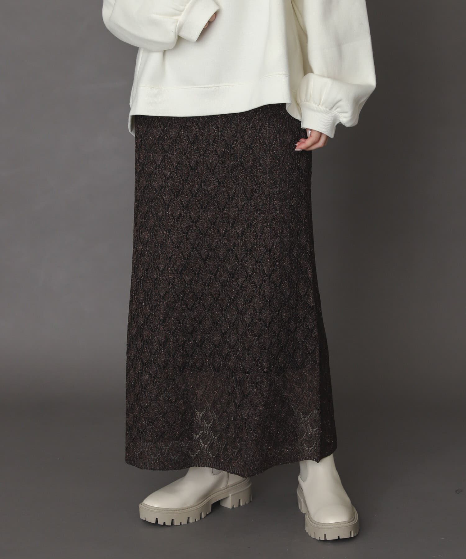 SENSE OF PLACE by URBAN RESEARCH「スカシアミメランジロングスカート」|スカート|