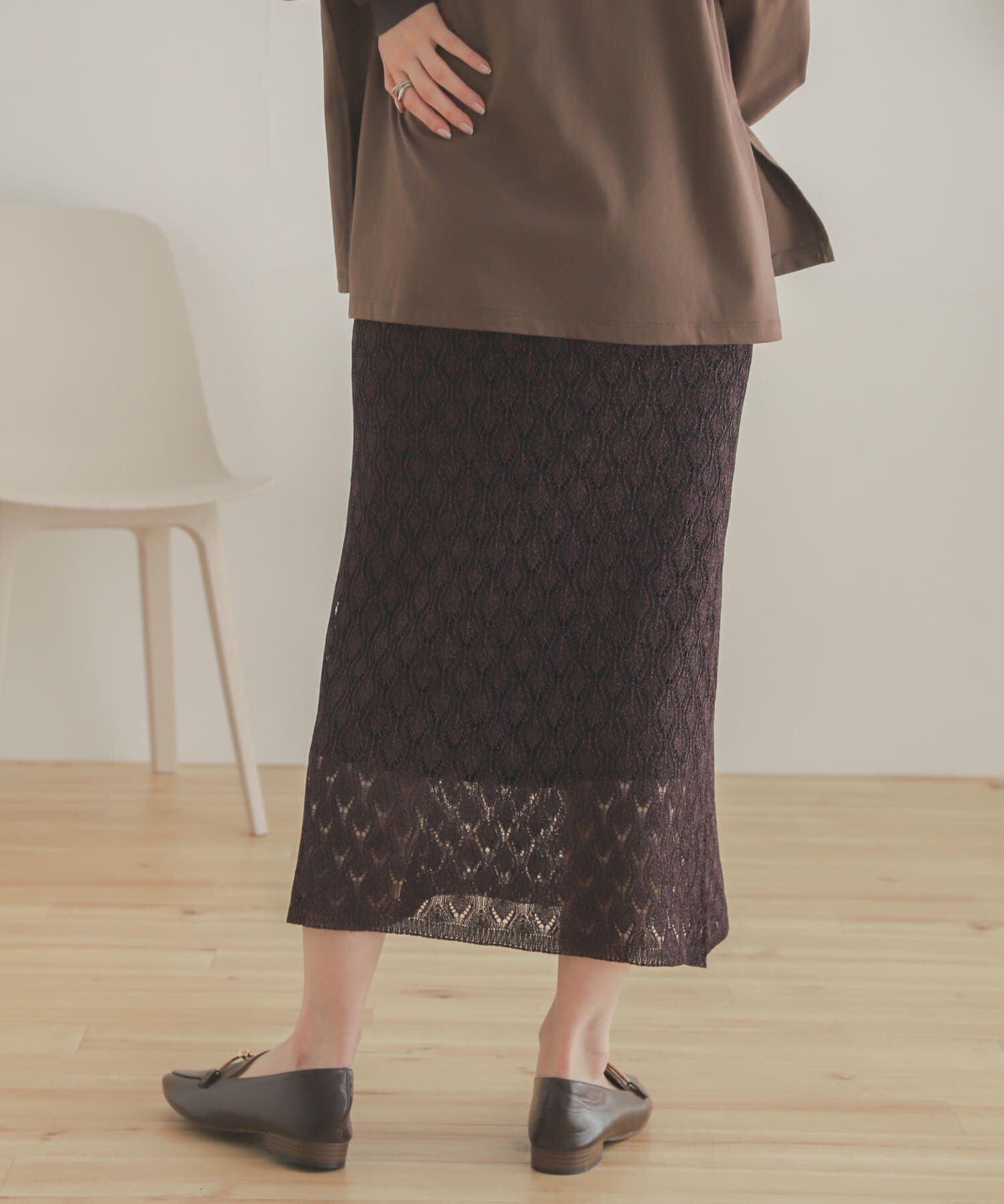 SENSE OF PLACE by URBAN RESEARCH「スカシアミメランジロングスカート」|スカート|