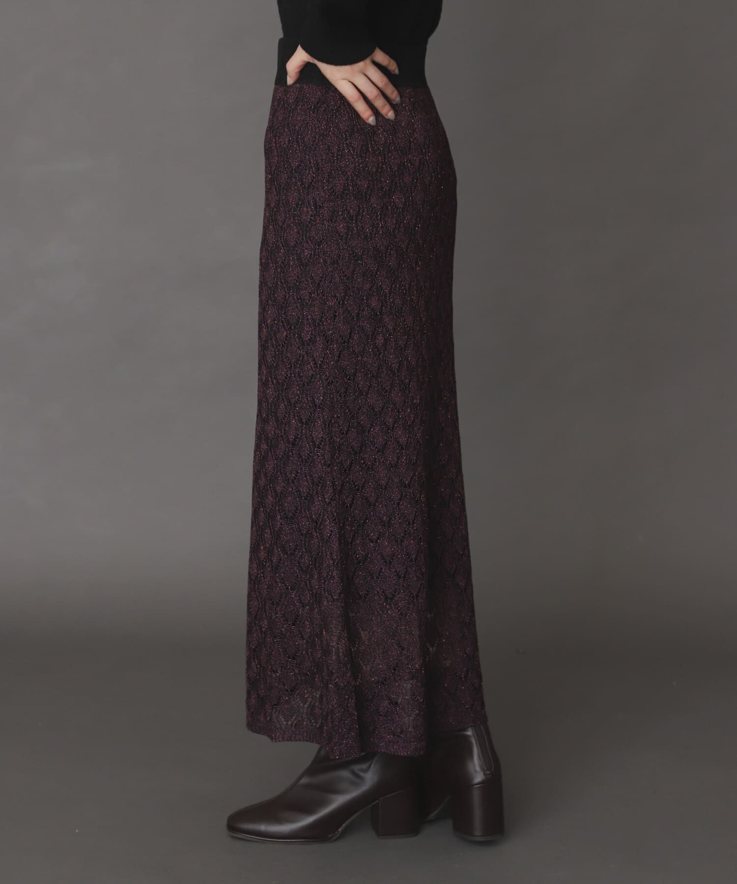 SENSE OF PLACE by URBAN RESEARCH「スカシアミメランジロングスカート」|スカート|