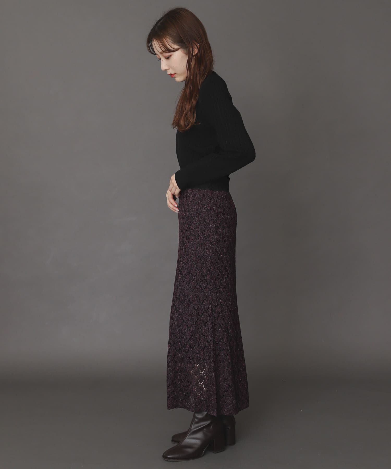 SENSE OF PLACE by URBAN RESEARCH「スカシアミメランジロングスカート」|スカート|