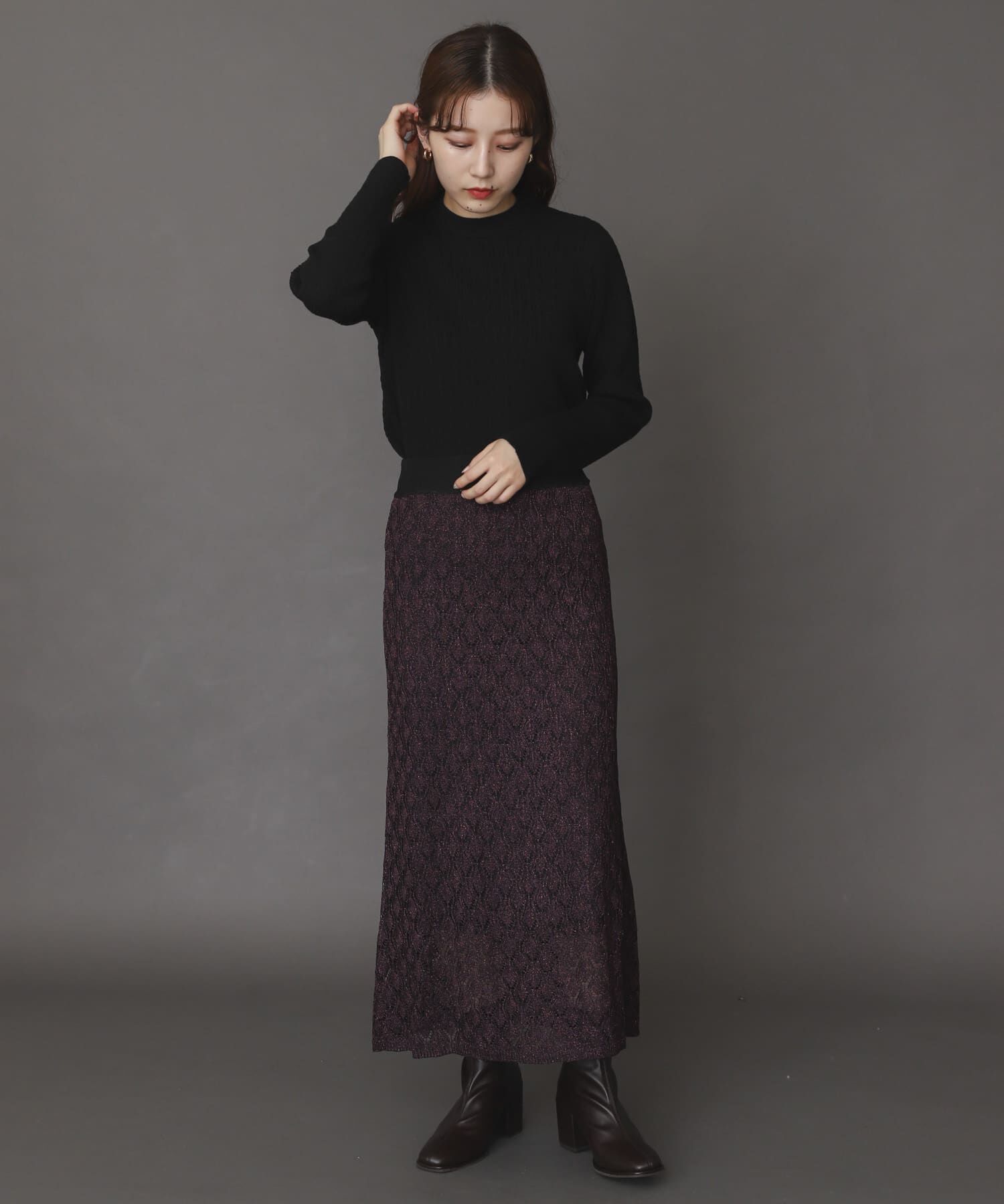 SENSE OF PLACE by URBAN RESEARCH「スカシアミメランジロングスカート」|スカート|