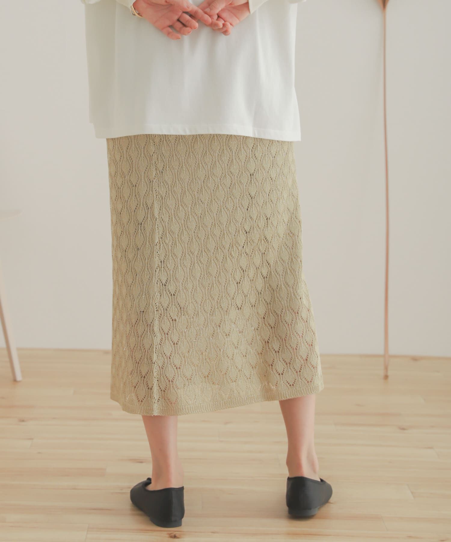 SENSE OF PLACE by URBAN RESEARCH「スカシアミメランジロングスカート」|スカート|