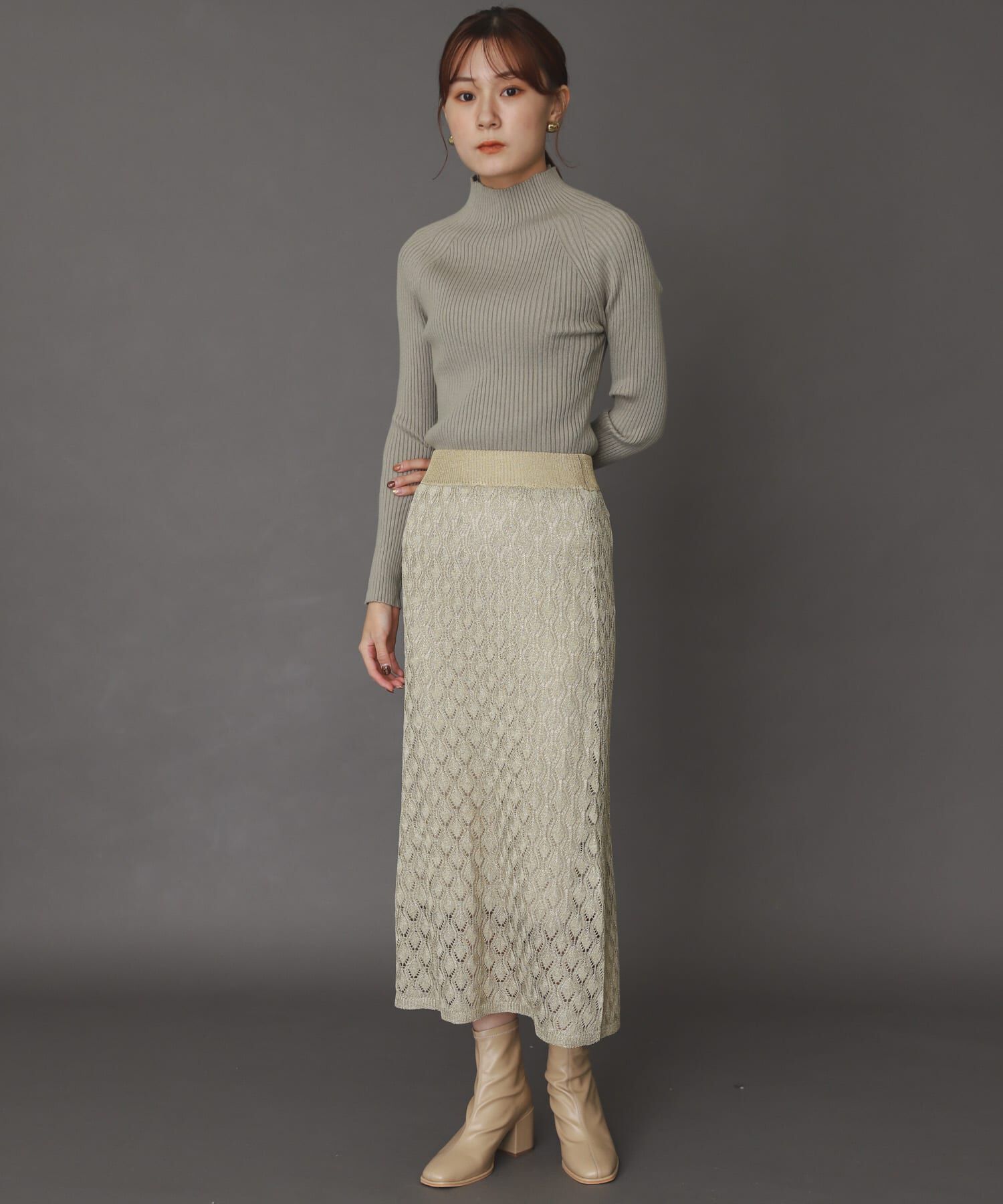 SENSE OF PLACE by URBAN RESEARCH「スカシアミメランジロングスカート」|スカート|