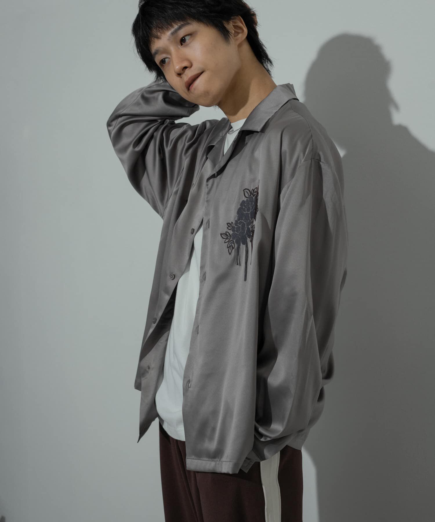 SENSE OF PLACE by URBAN RESEARCH「ボタニカルシシュウロングスリーブシャツ」|シャツ・ブラウス|