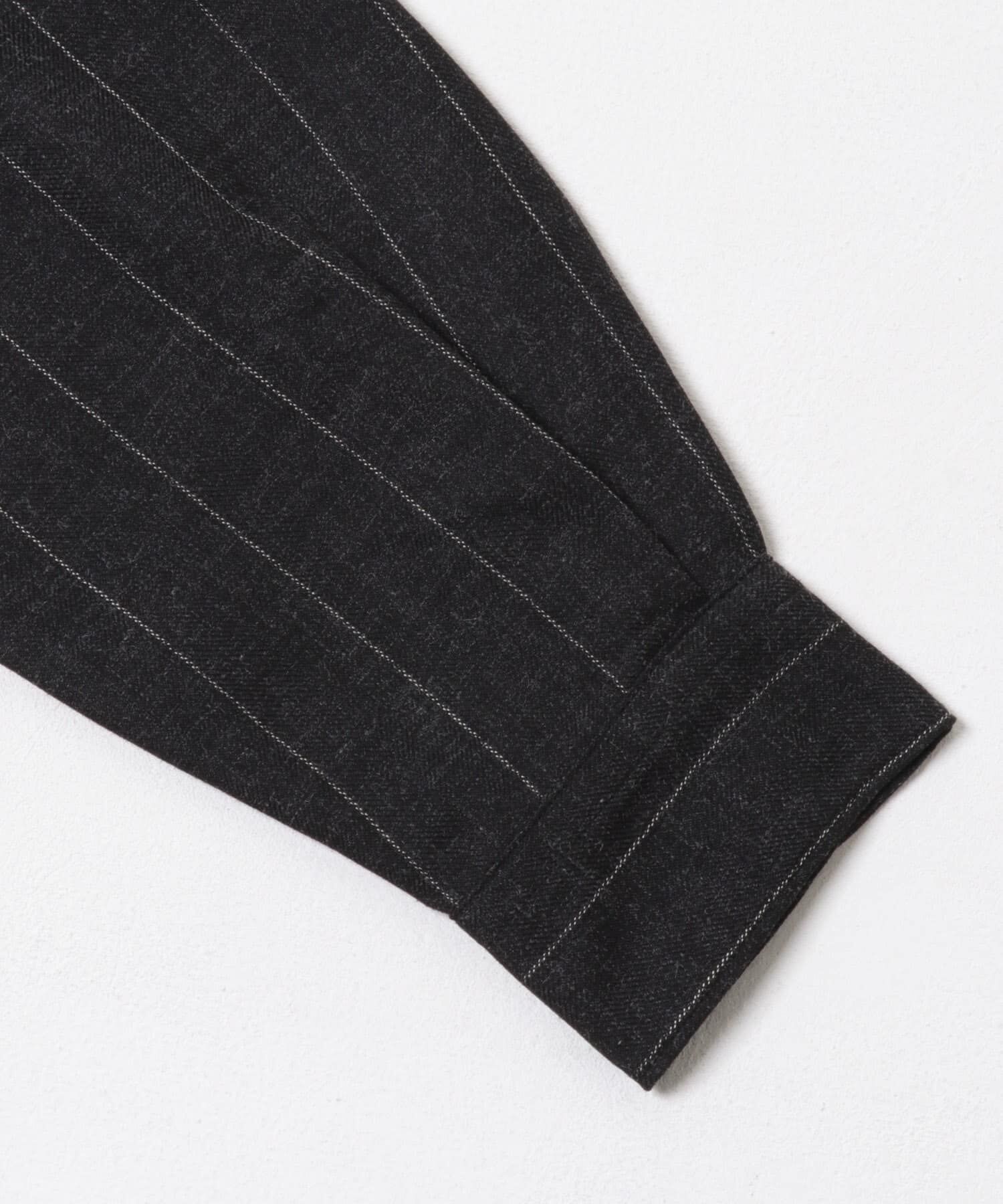 SENSE OF PLACE by URBAN RESEARCH「ウールタッチストライプバンドカラーシャツ」|シャツ・ブラウス|