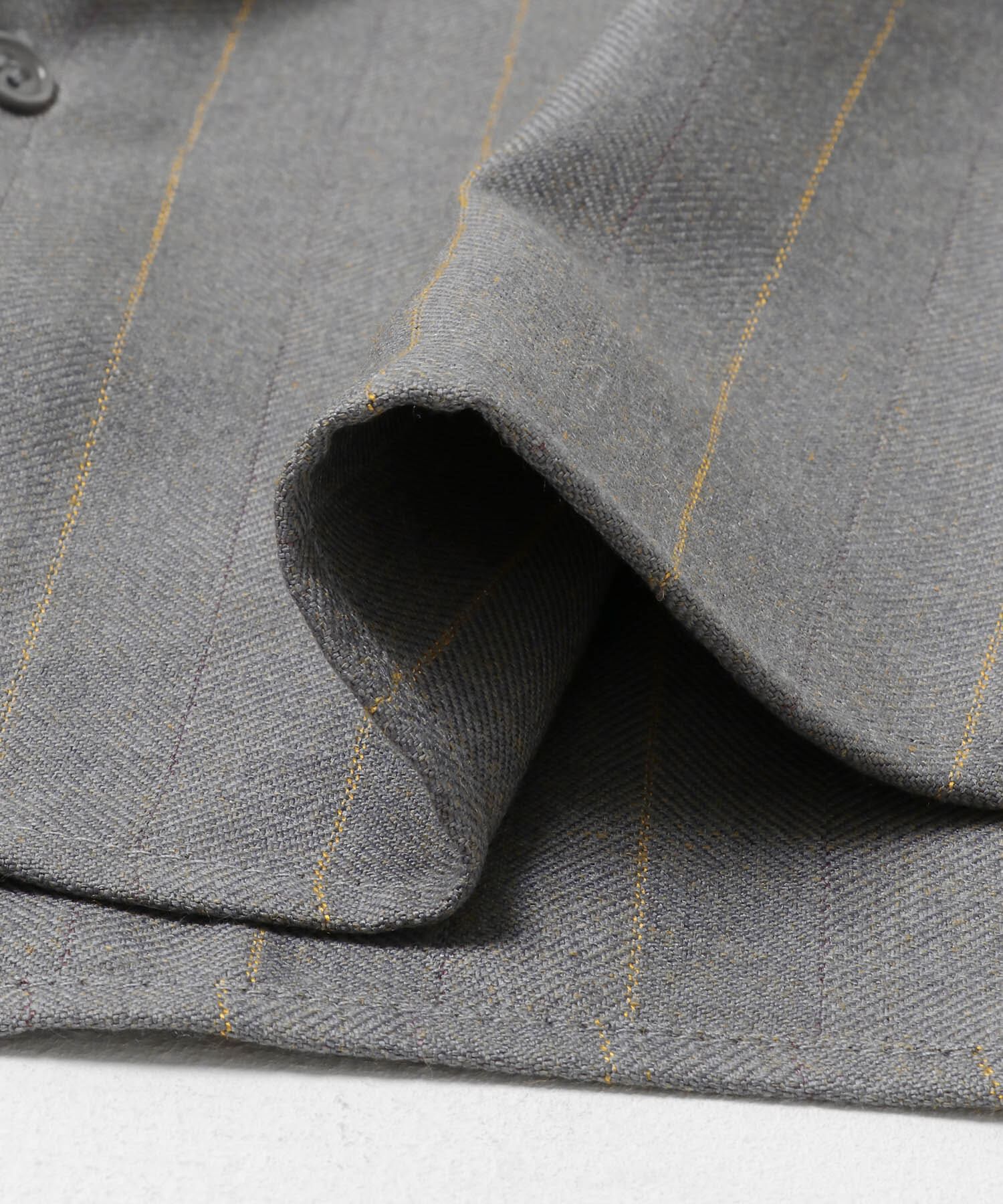 SENSE OF PLACE by URBAN RESEARCH「ウールタッチストライプバンドカラーシャツ」|シャツ・ブラウス|