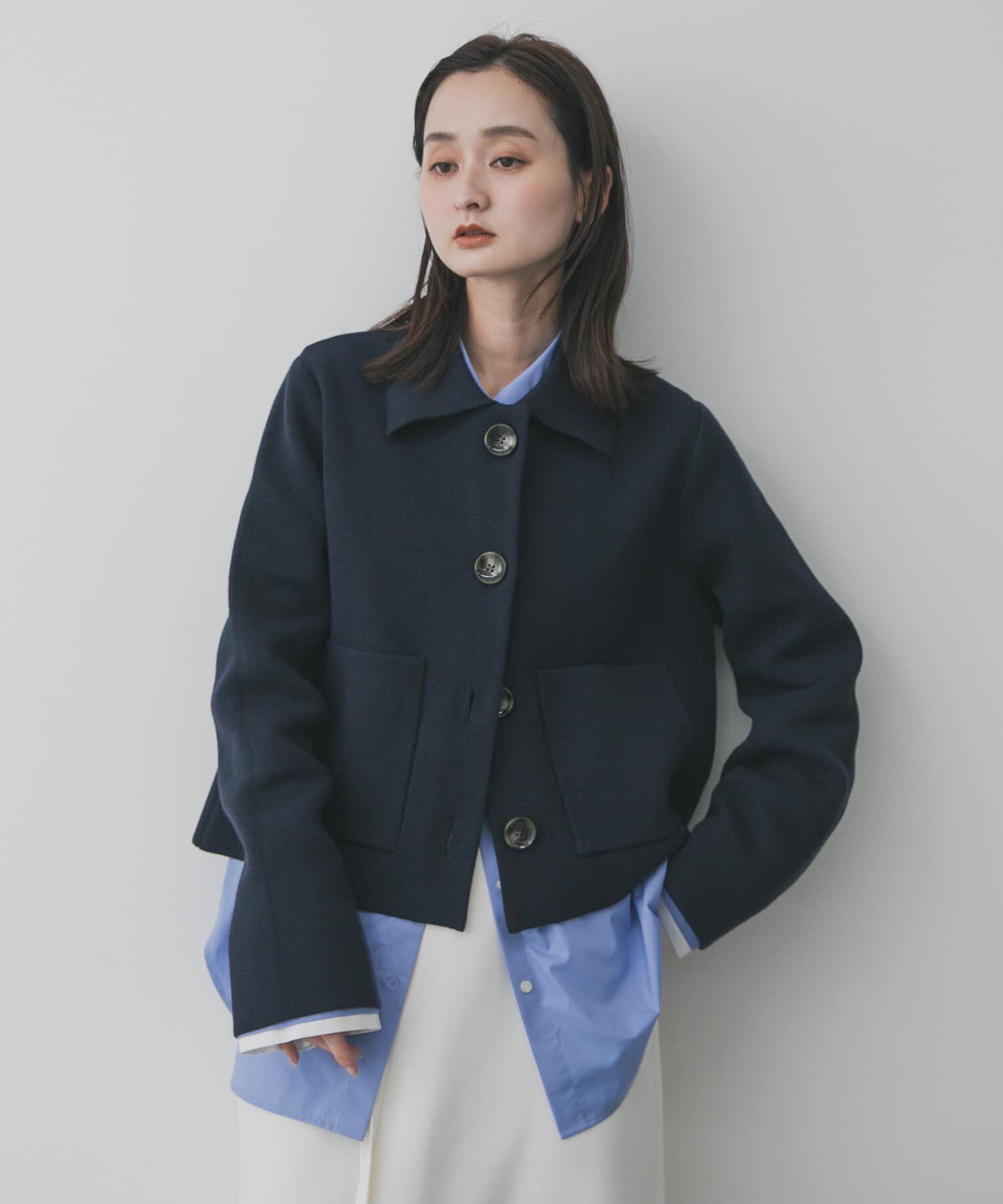 SENSE OF PLACE by URBAN RESEARCH「『洗濯可』ビックボタンニットジャケット」|ニット・セーター|