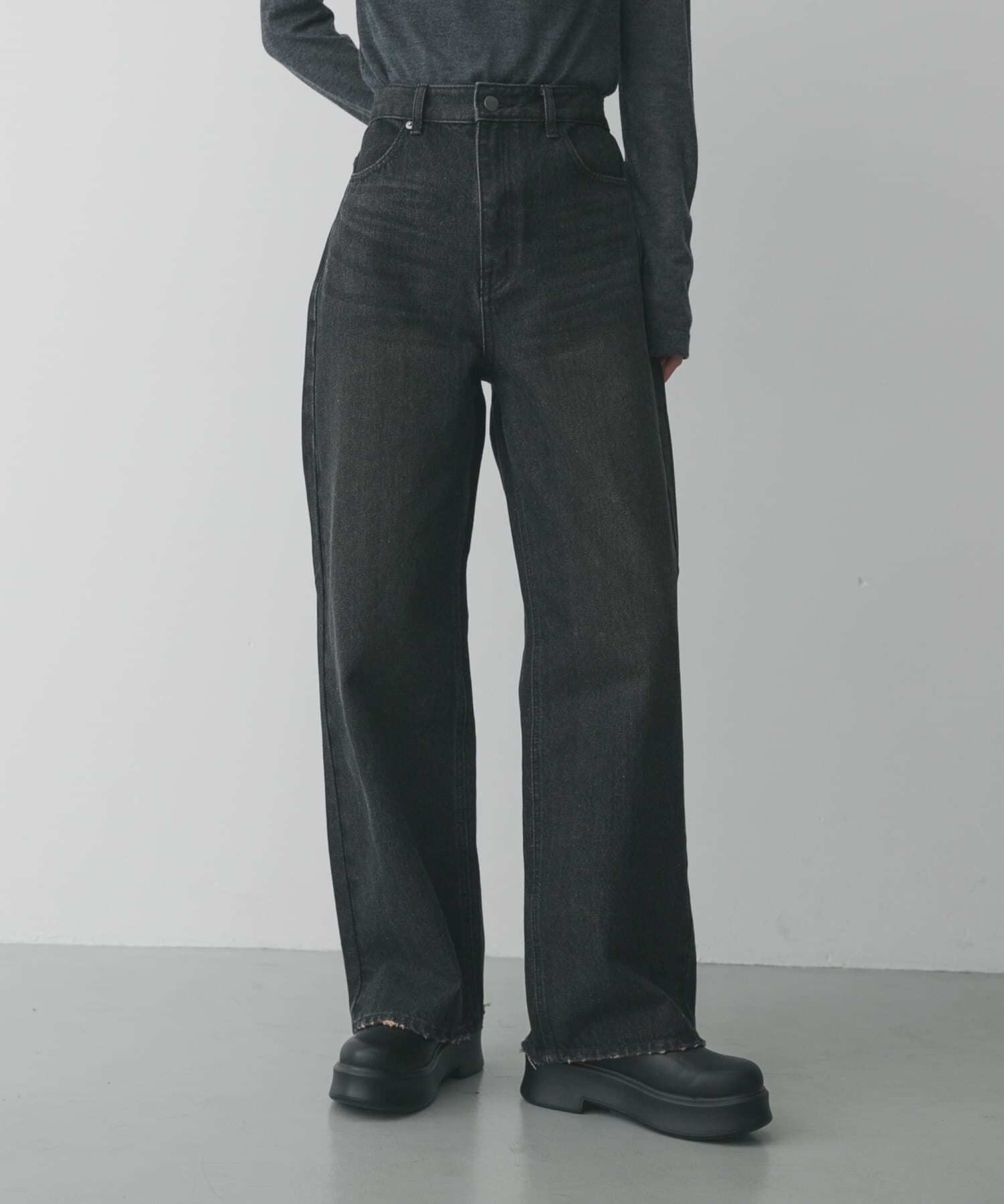SENSE OF PLACE by URBAN RESEARCH「ストレートレッグデニム」|デニム|ブラック