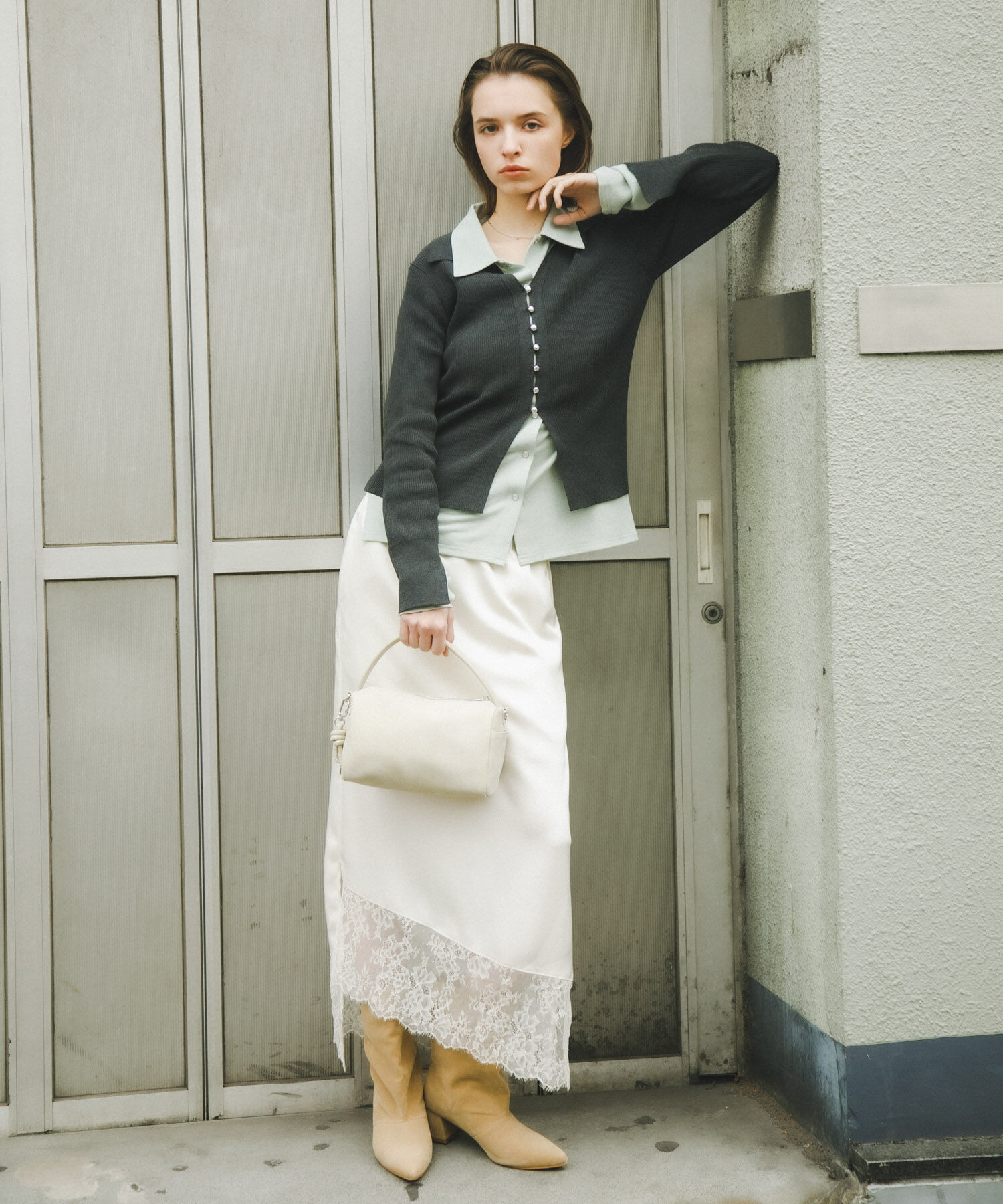 SENSE OF PLACE by URBAN RESEARCH「アシメレースヘムスカート」|スカート|