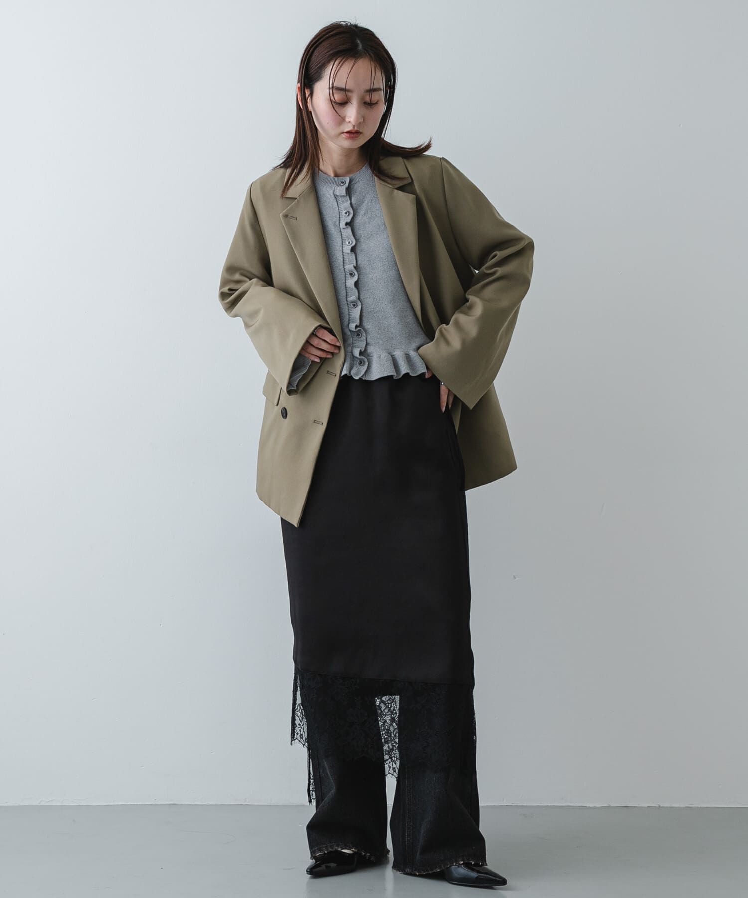 SENSE OF PLACE by URBAN RESEARCH「アシメレースヘムスカート」|スカート|