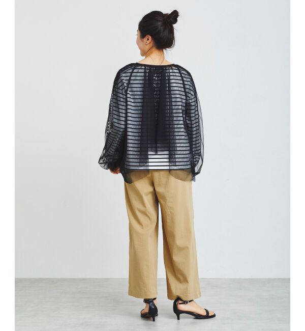 le.coeur blanc「《手洗い可能》チュール刺繍ブラウス」|シャツ・ブラウス|