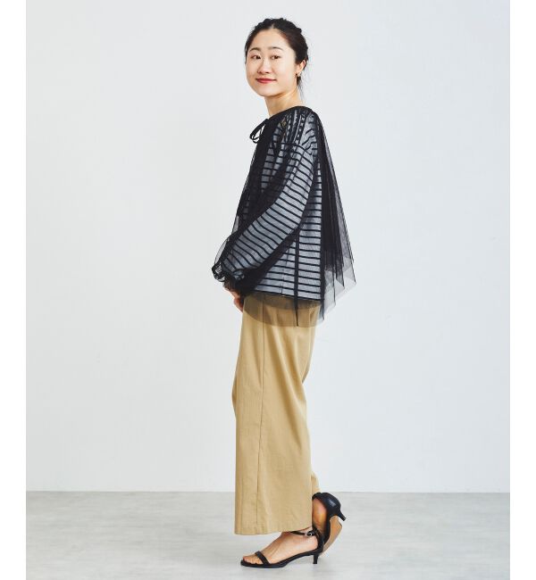 le.coeur blanc「《手洗い可能》チュール刺繍ブラウス」|シャツ・ブラウス|