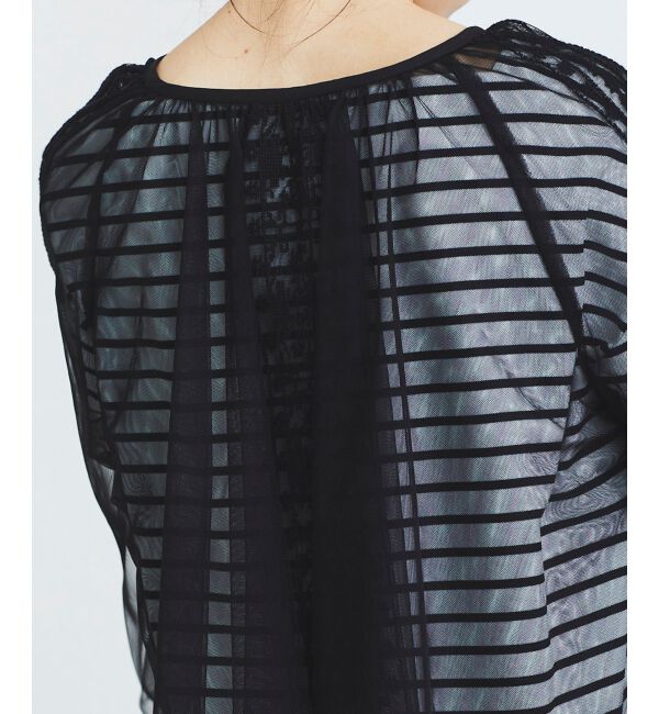 le.coeur blanc「《手洗い可能》チュール刺繍ブラウス」|シャツ・ブラウス|