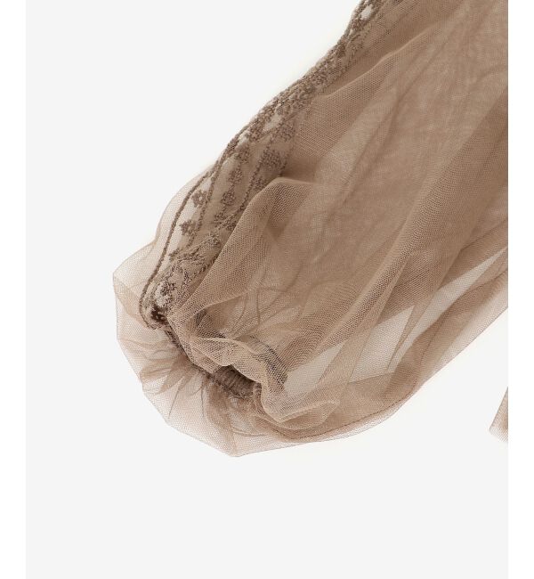 le.coeur blanc「《手洗い可能》チュール刺繍ブラウス」|シャツ・ブラウス|