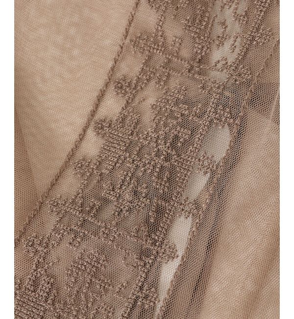 le.coeur blanc「《手洗い可能》チュール刺繍ブラウス」|シャツ・ブラウス|