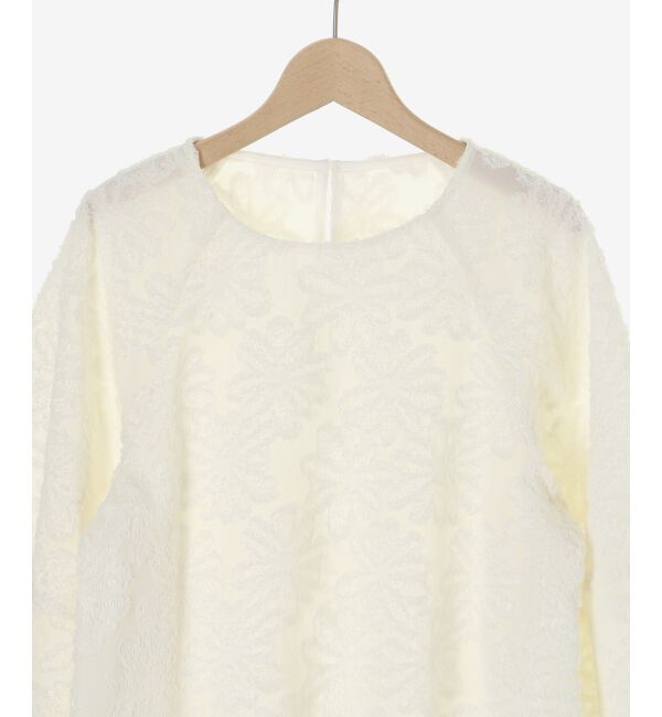  「フラワージャガードランタンスリーブブラウス」|シャツ・ブラウス|