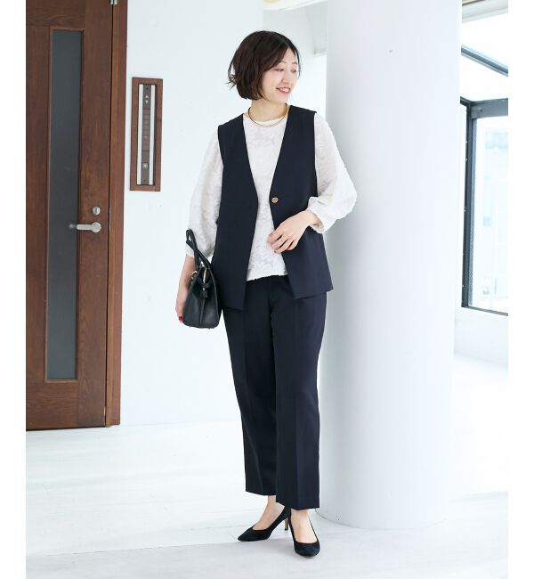  「フラワージャガードランタンスリーブブラウス」|シャツ・ブラウス|