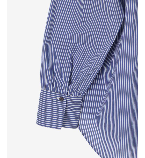  「ストライプネックレース2wayシャツ」|シャツ・ブラウス|
