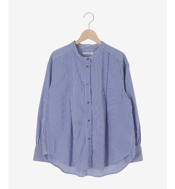  「ストライプネックレース2wayシャツ」|シャツ・ブラウス|