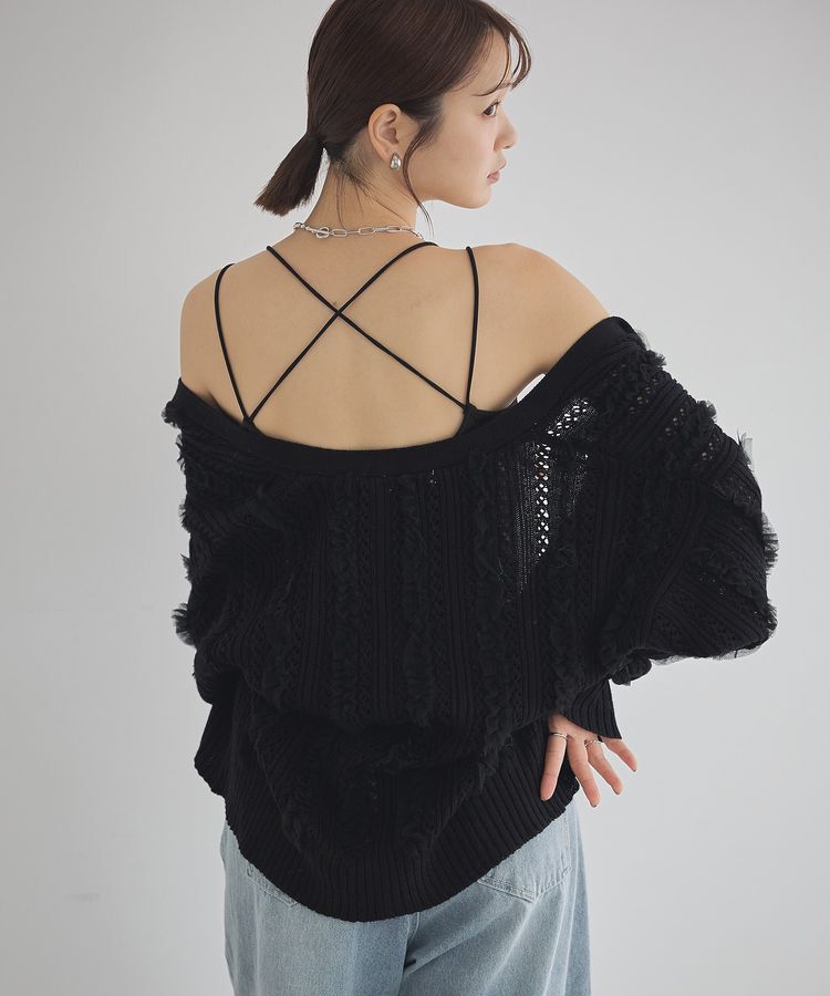 earth music&ecology「クロスストラップカップ付キャミソール」|キャミソール|