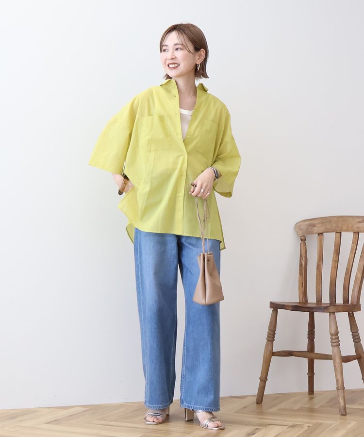 AMERICAN HOLIC「イージーケア+接触冷感Wポケットオーバーシャツ」|シャツ・ブラウス|